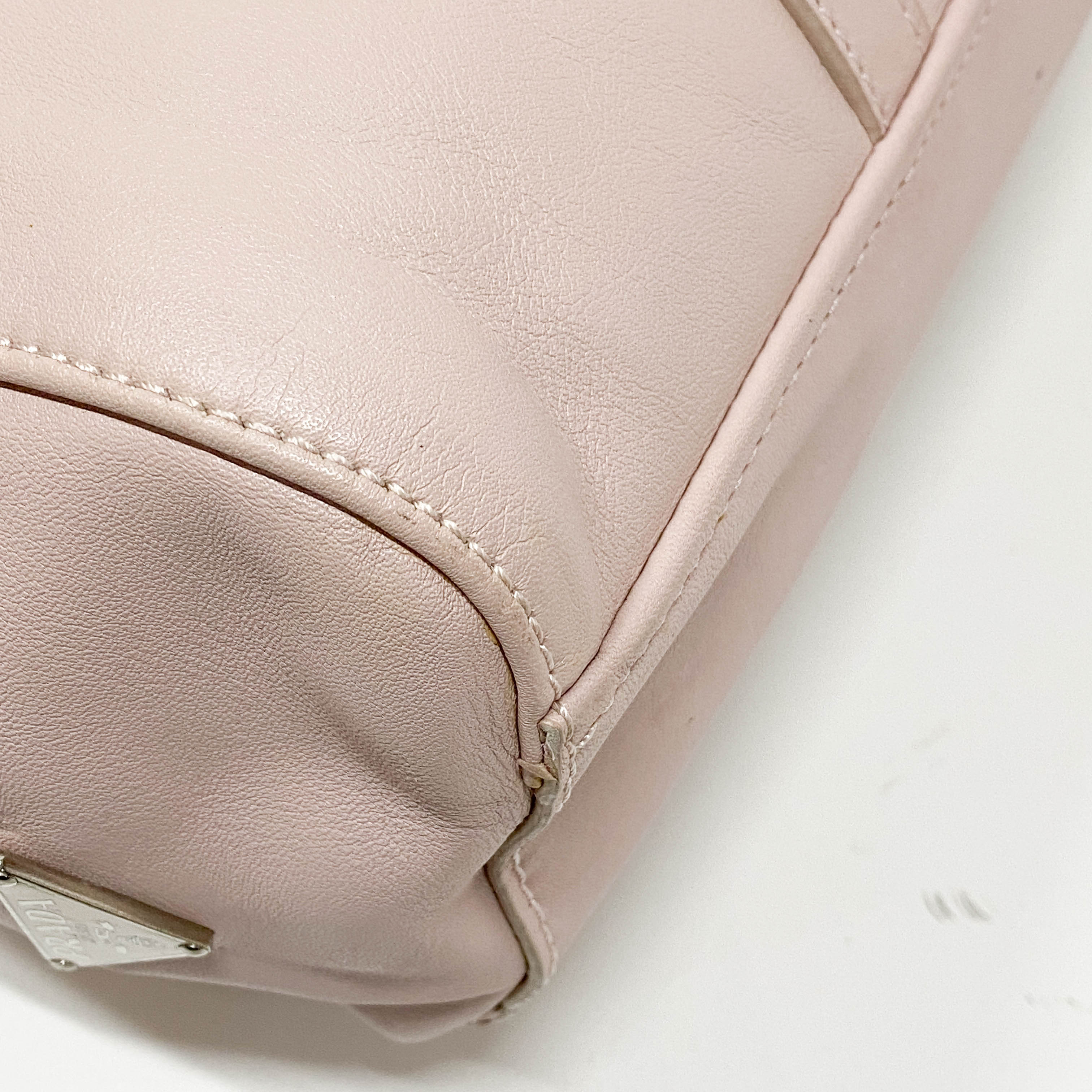 Vintage Pink Leather Two Way Bag