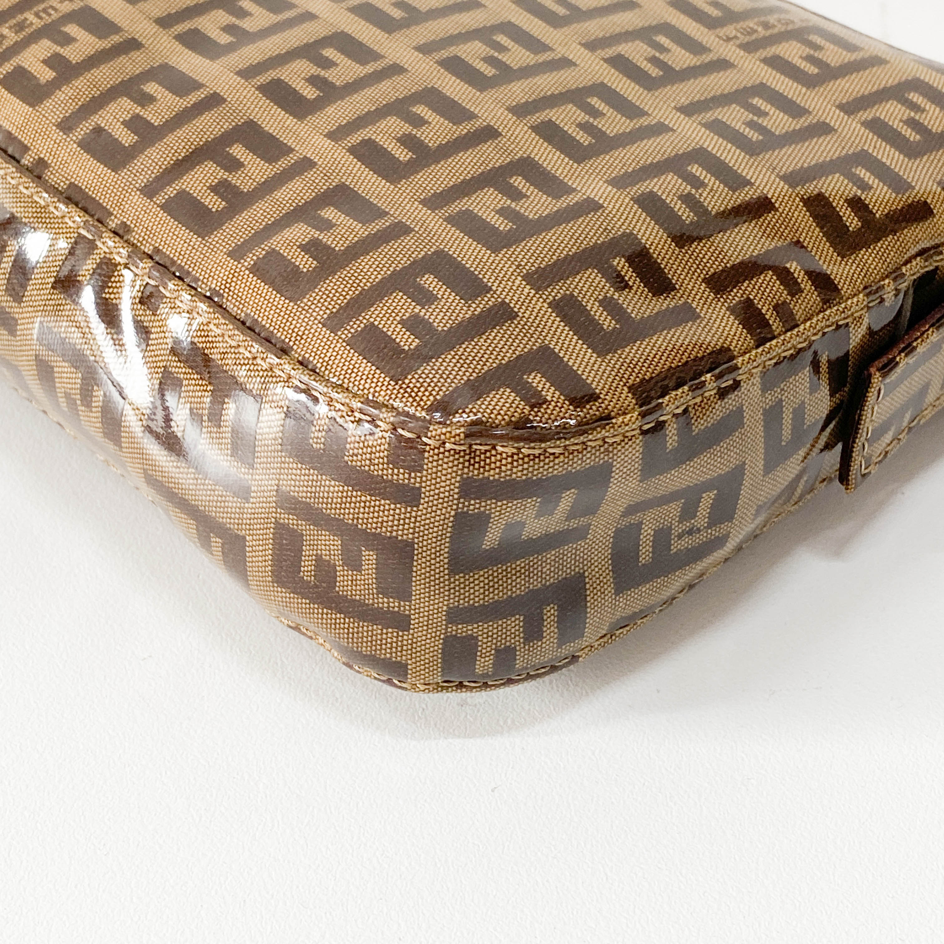 Zucchino Baguette Yellow Plastic Coated Shoulder Bag