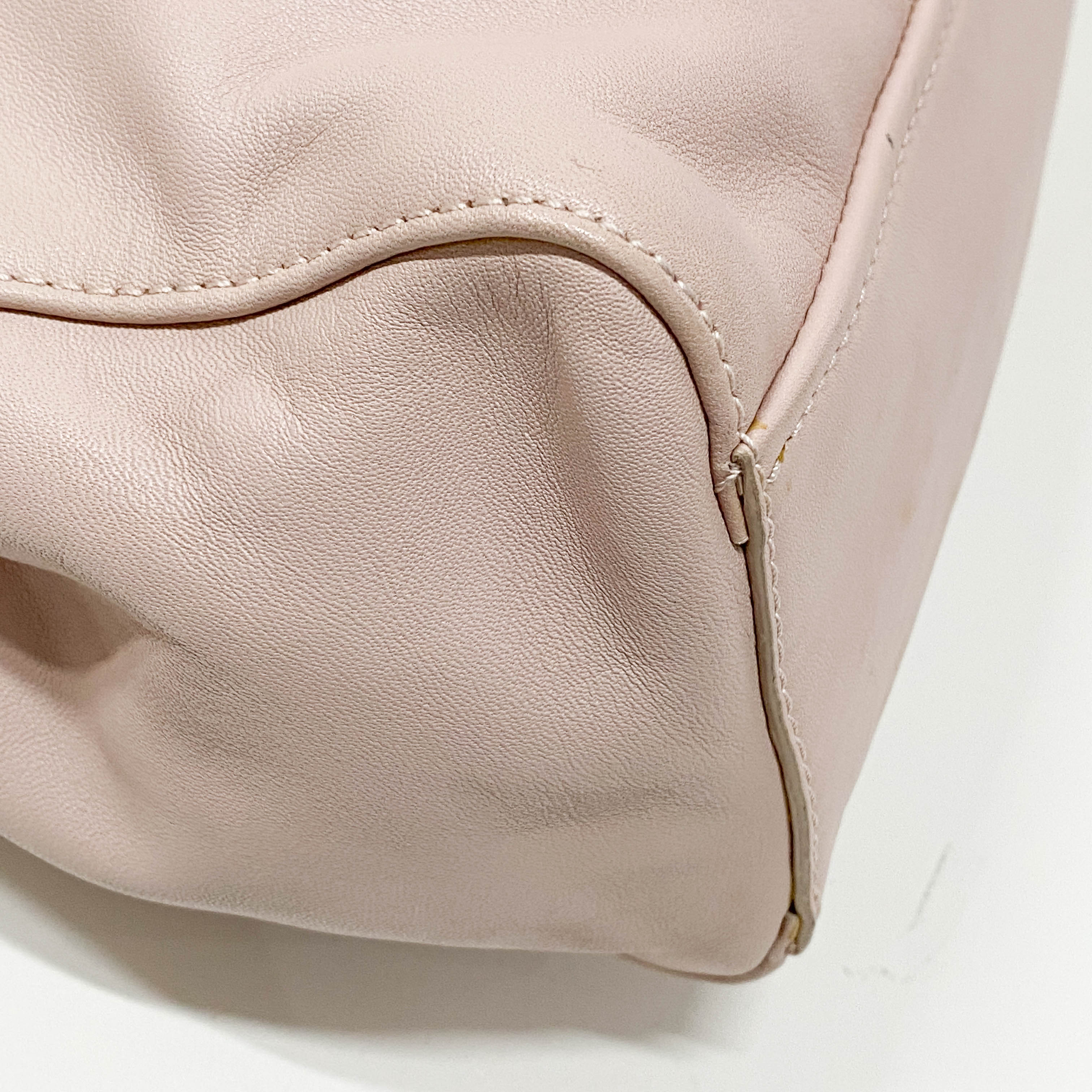 Vintage Pink Leather Two Way Bag