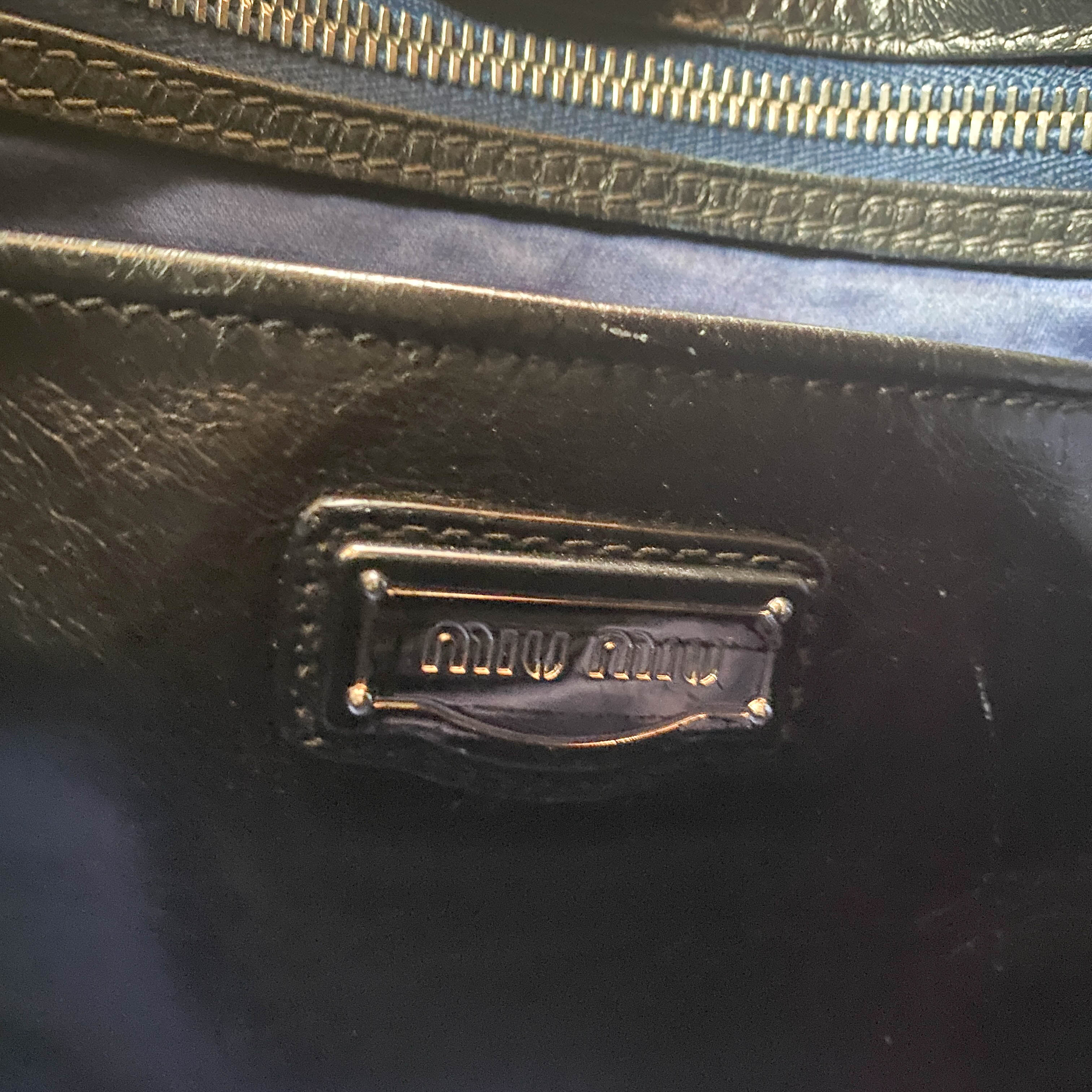 Vitello Black Leather Bag