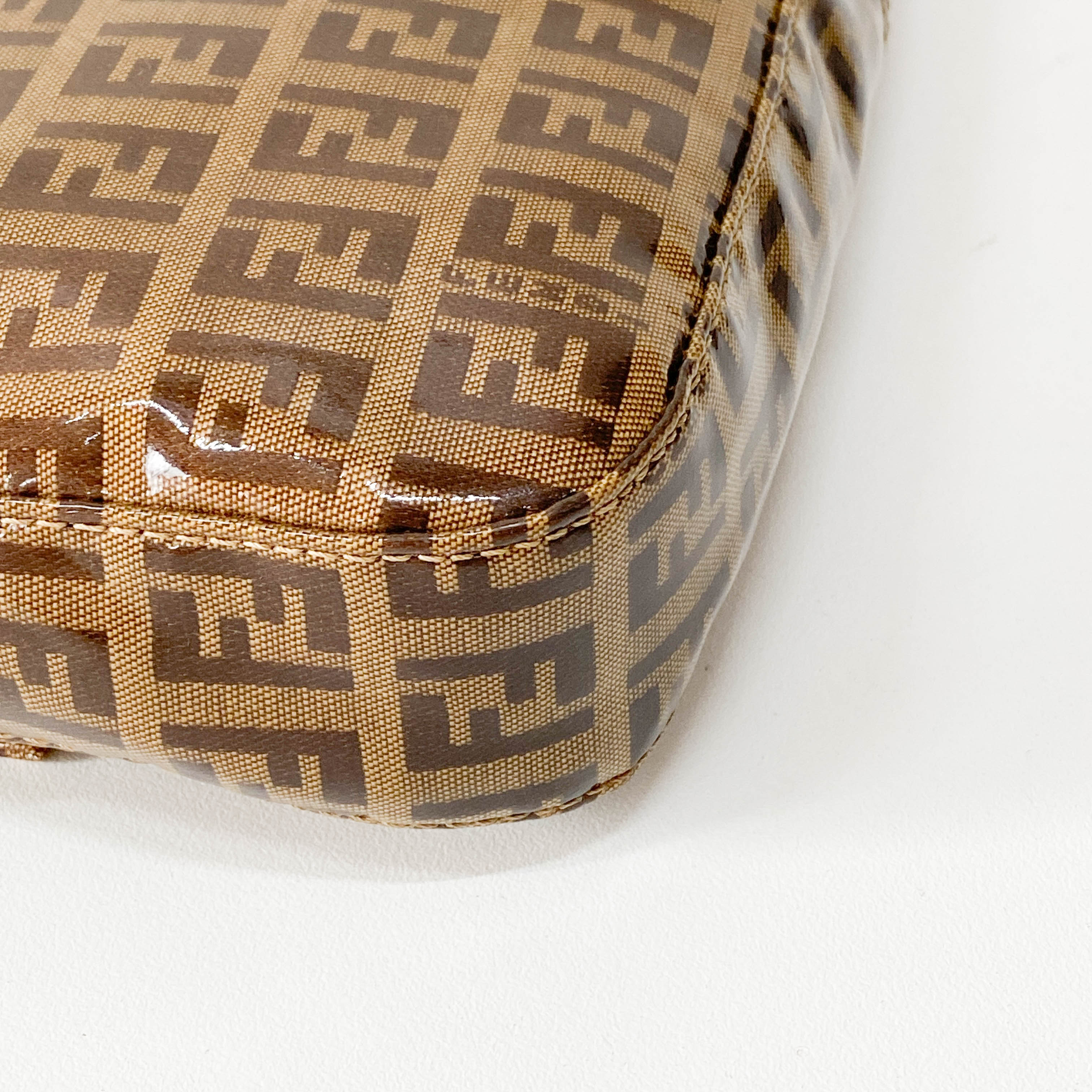 Zucchino Baguette Yellow Plastic Coated Shoulder Bag