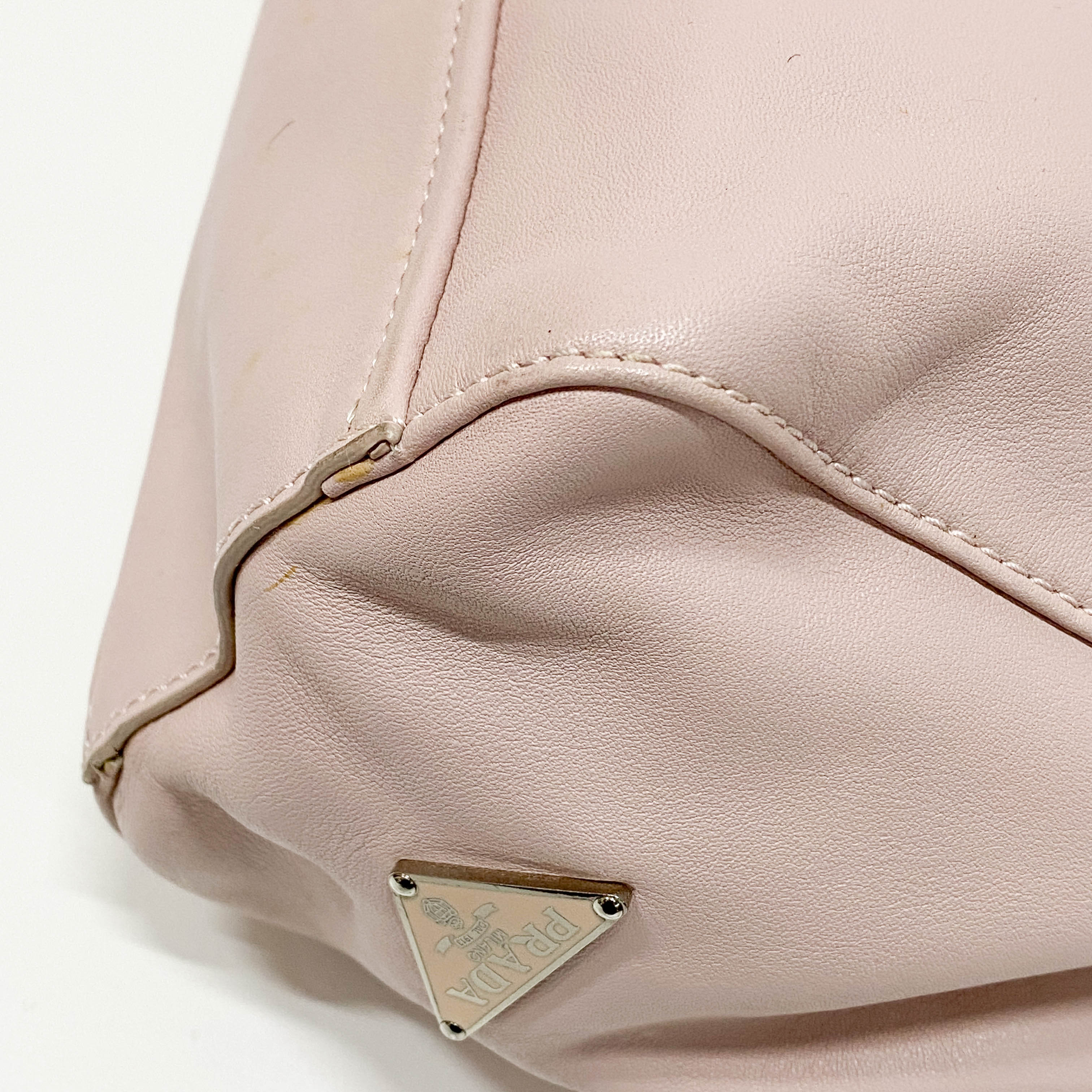 Vintage Pink Leather Two Way Bag