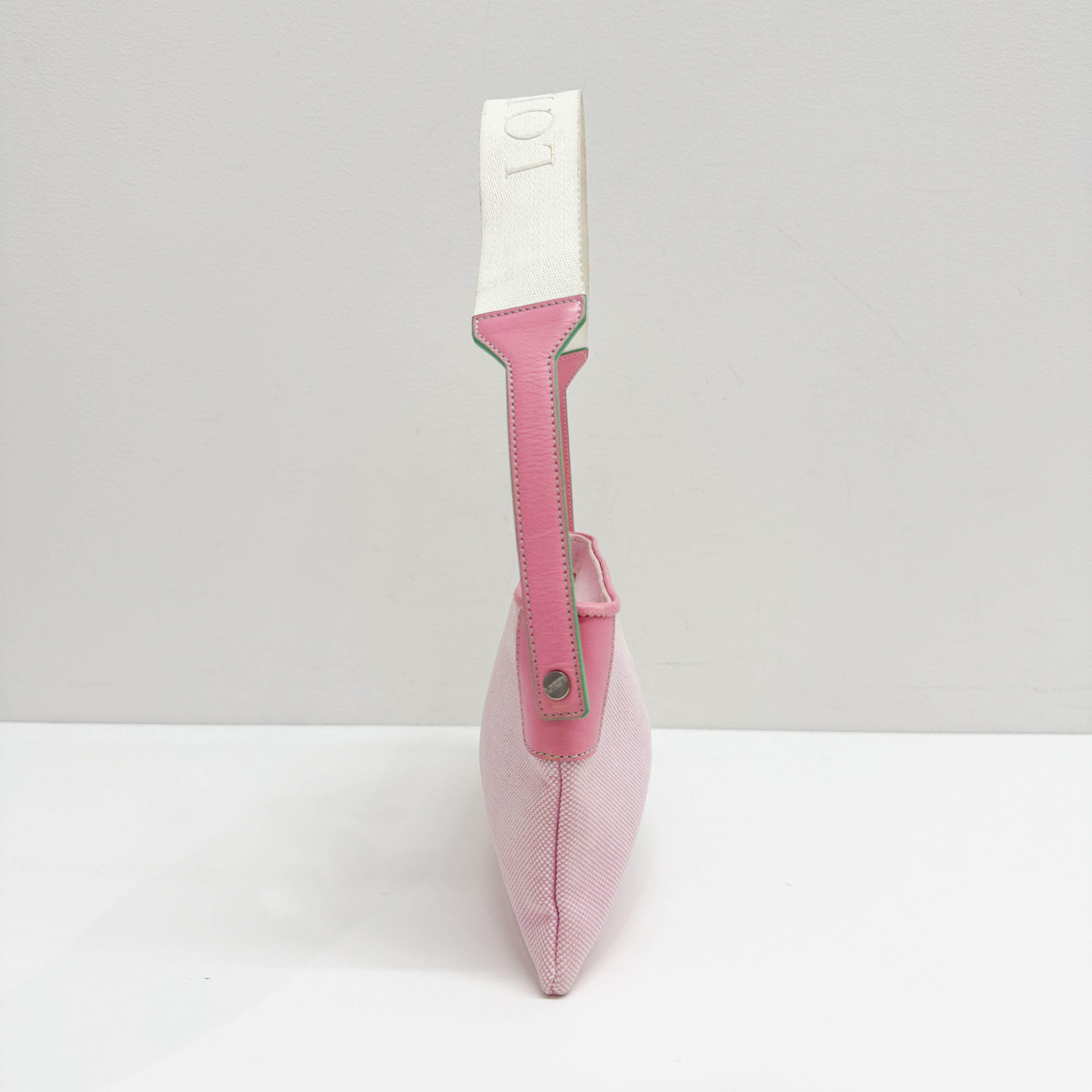 Anagram Pochette Pink Cotton Shoulder Bag