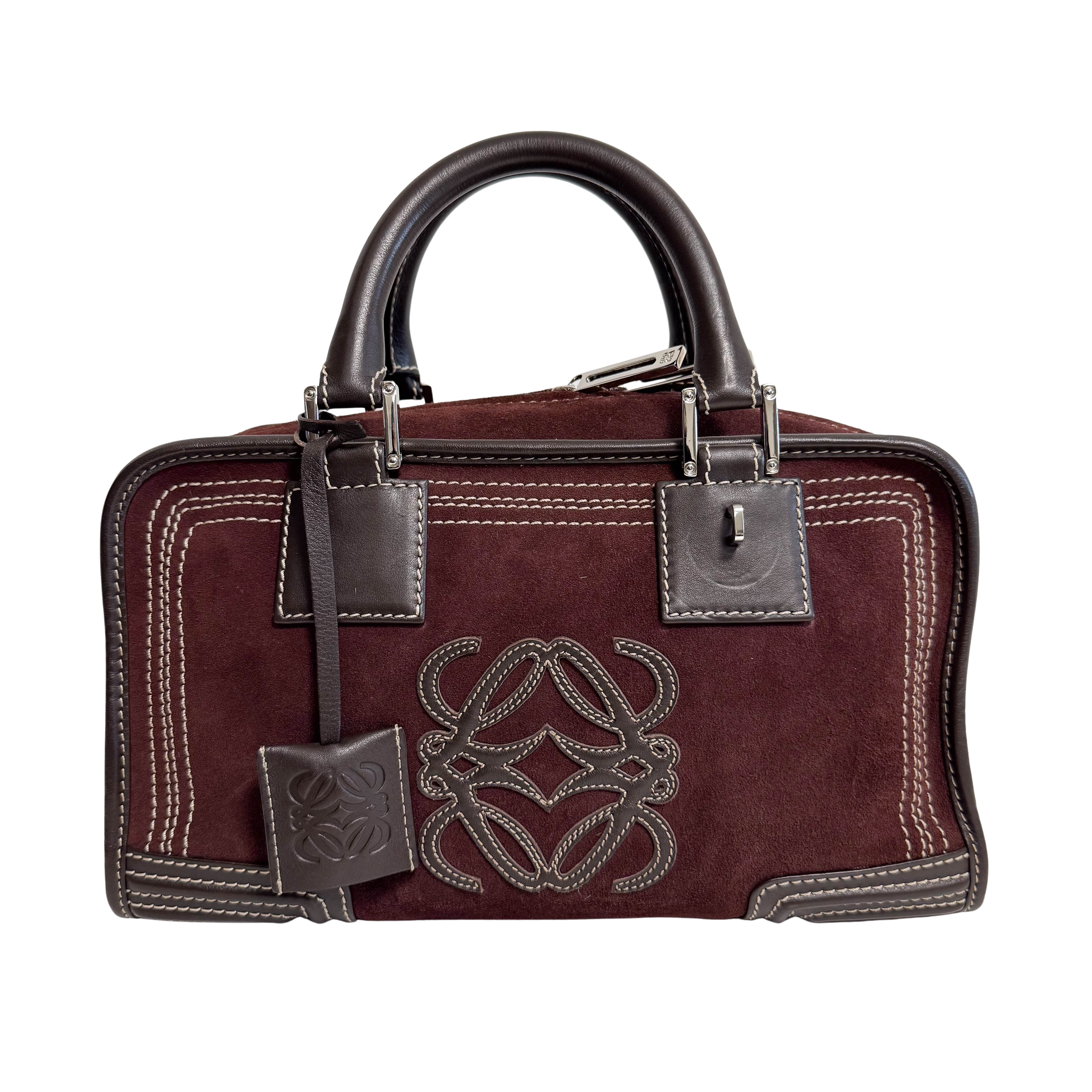 Amazona 28 Brown Suede Hand Bag