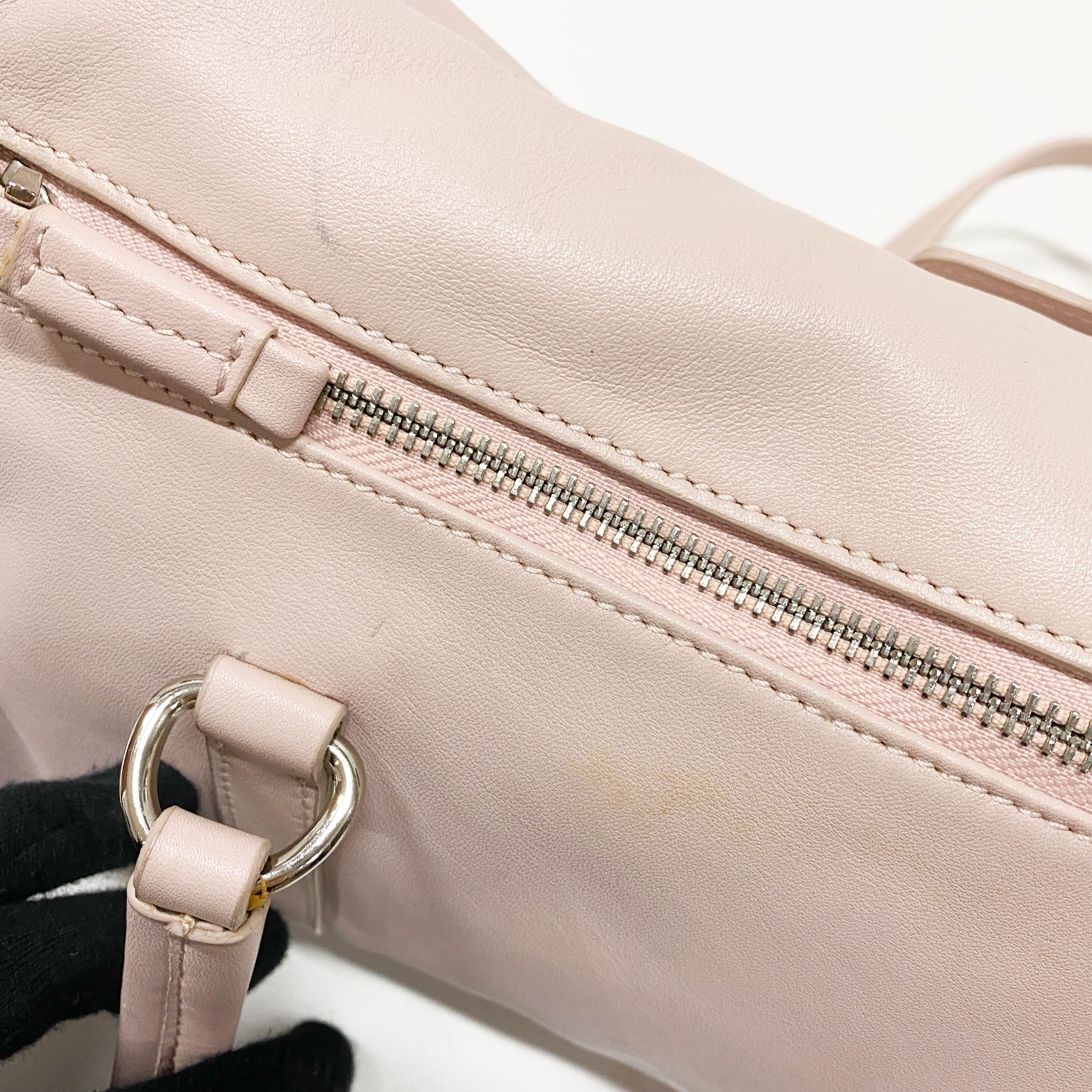 Vintage Pink Leather Two Way Bag