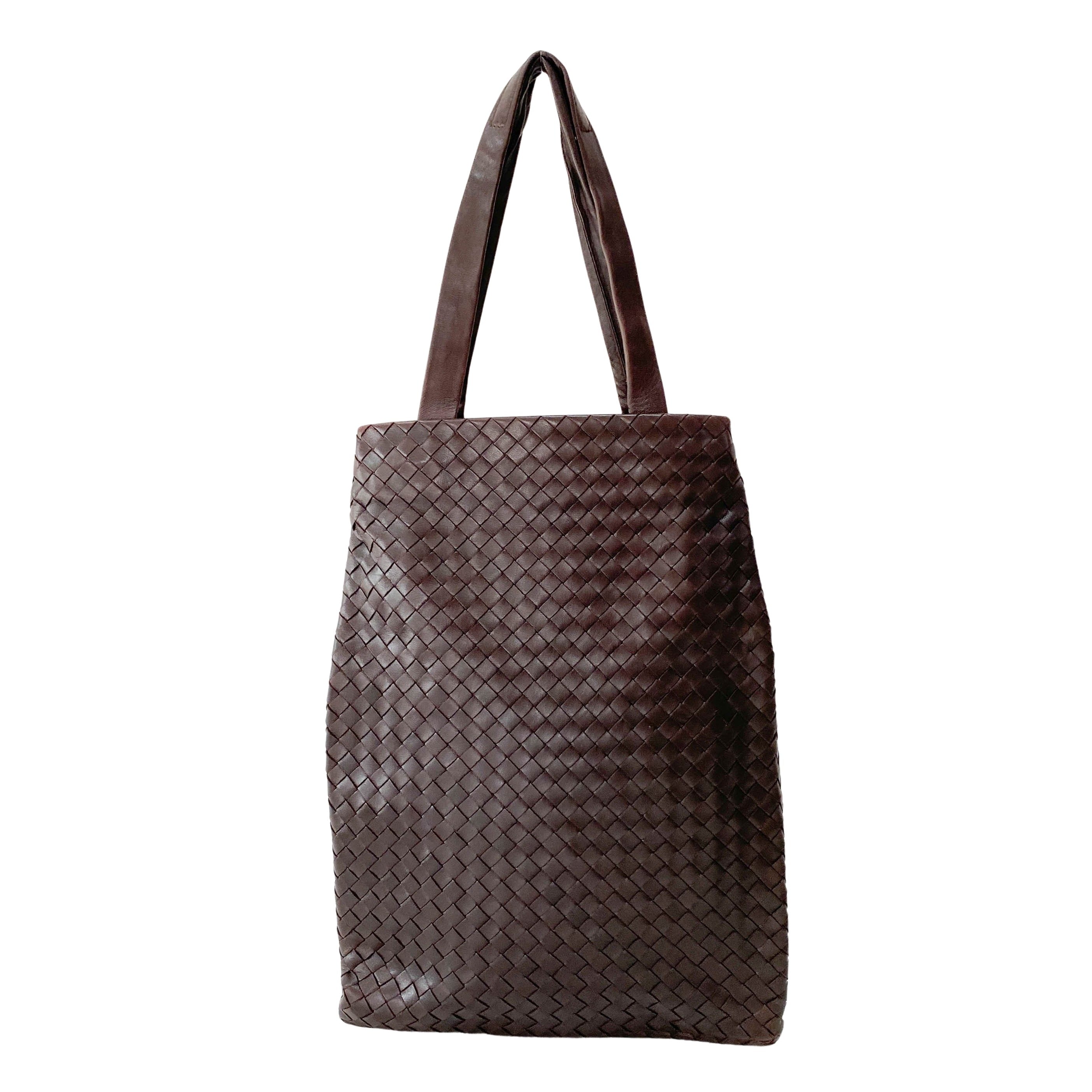 Intrecciato Brown Leather Bag