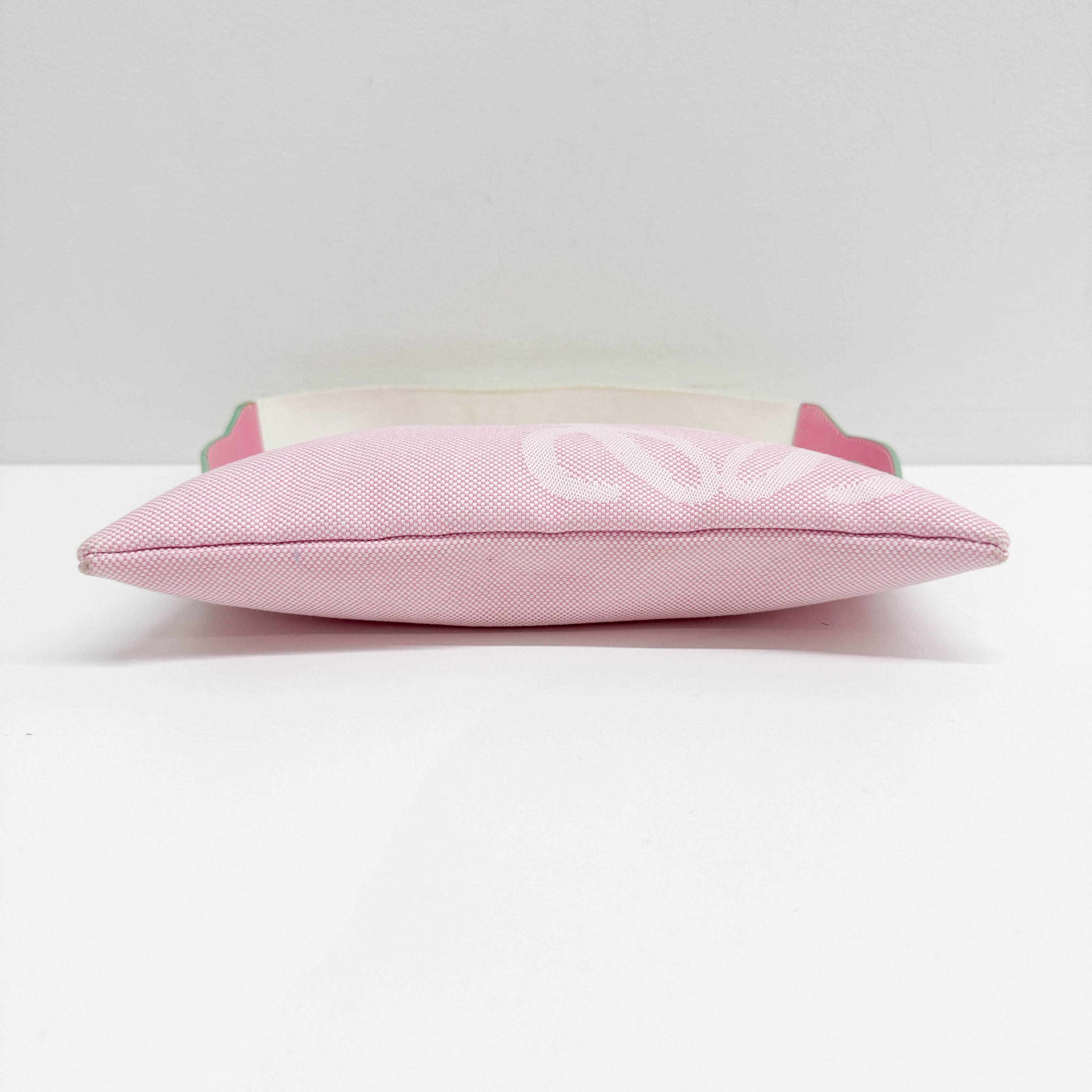 Anagram Pochette Pink Cotton Shoulder Bag