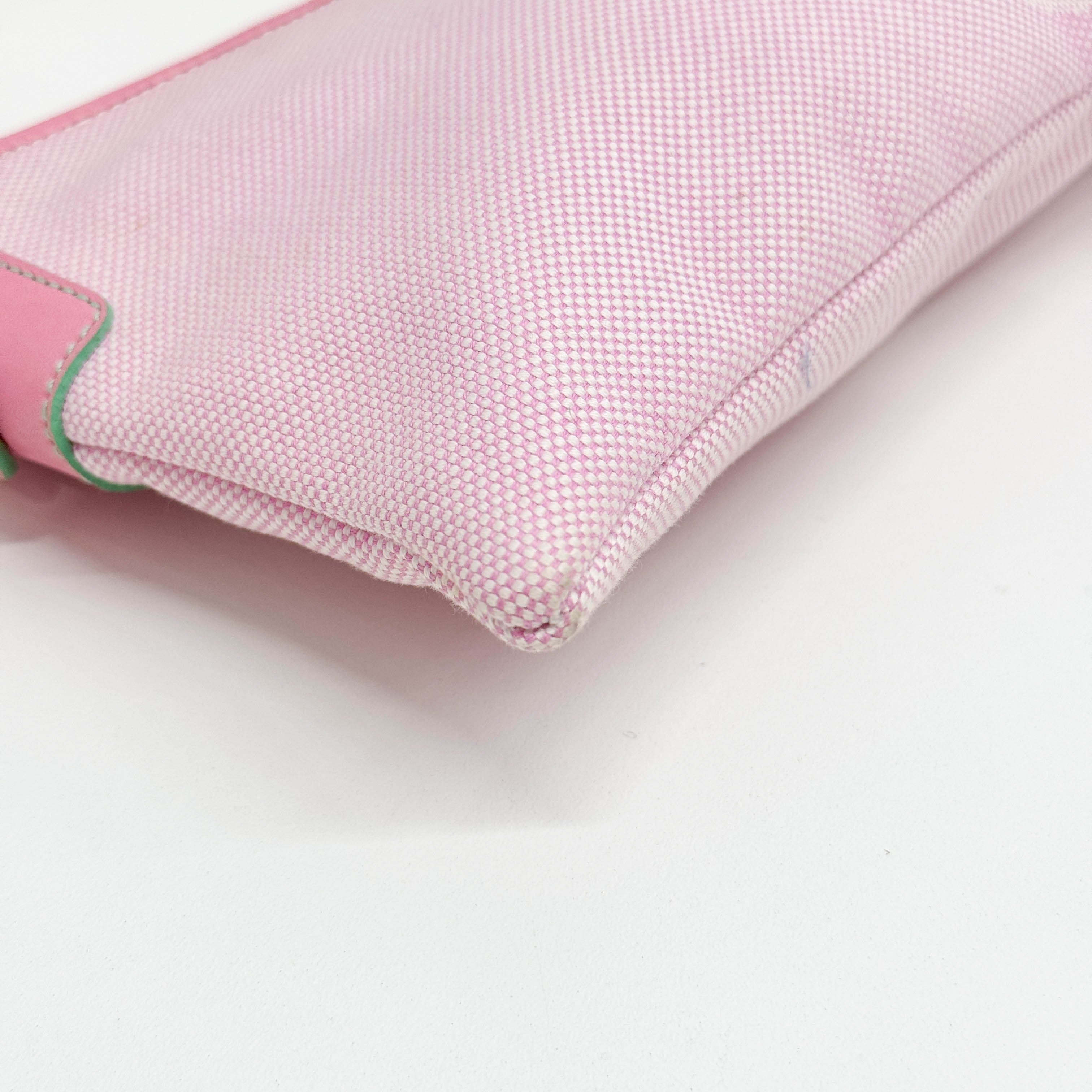 Anagram Pochette Pink Cotton Shoulder Bag