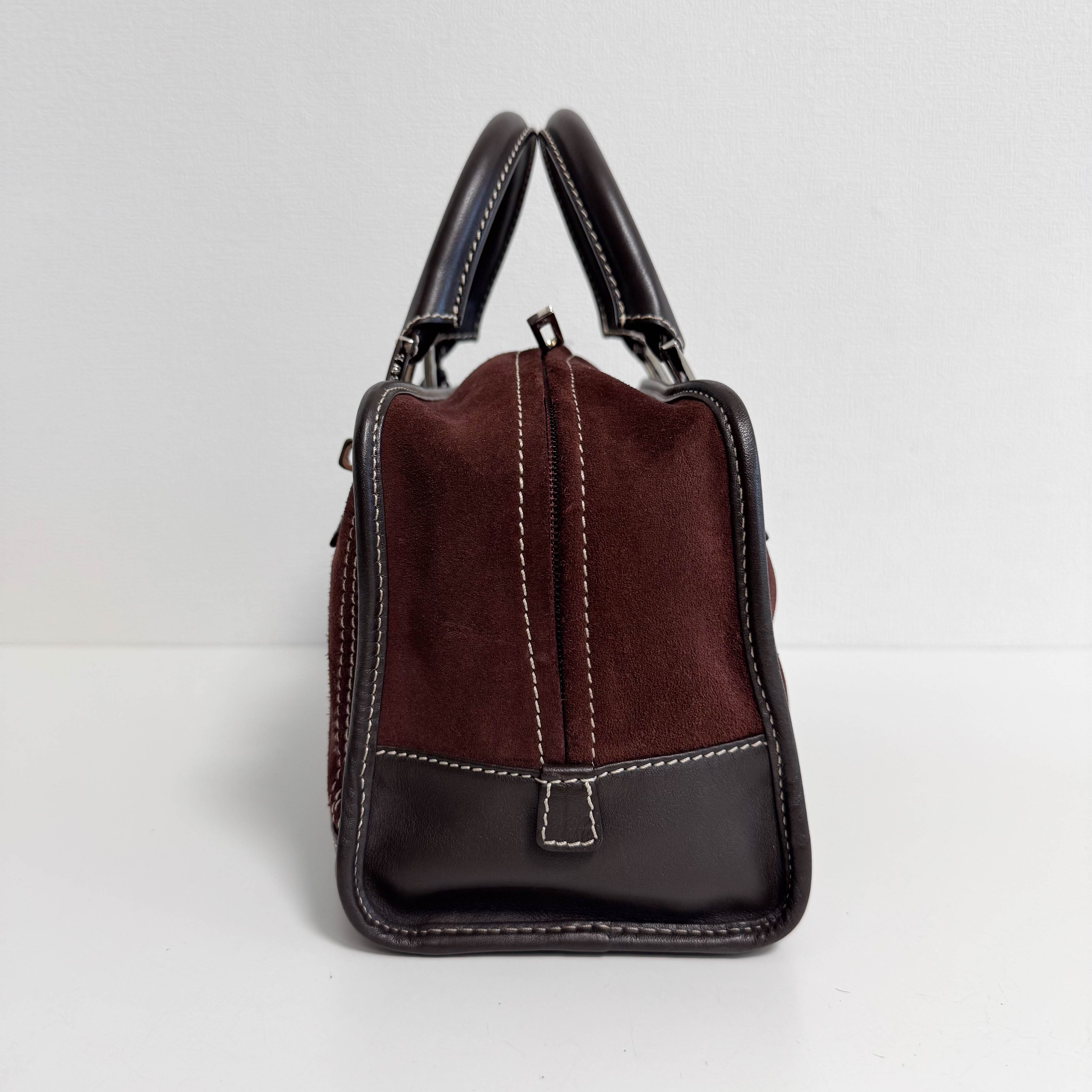 Amazona 28 Brown Suede Hand Bag