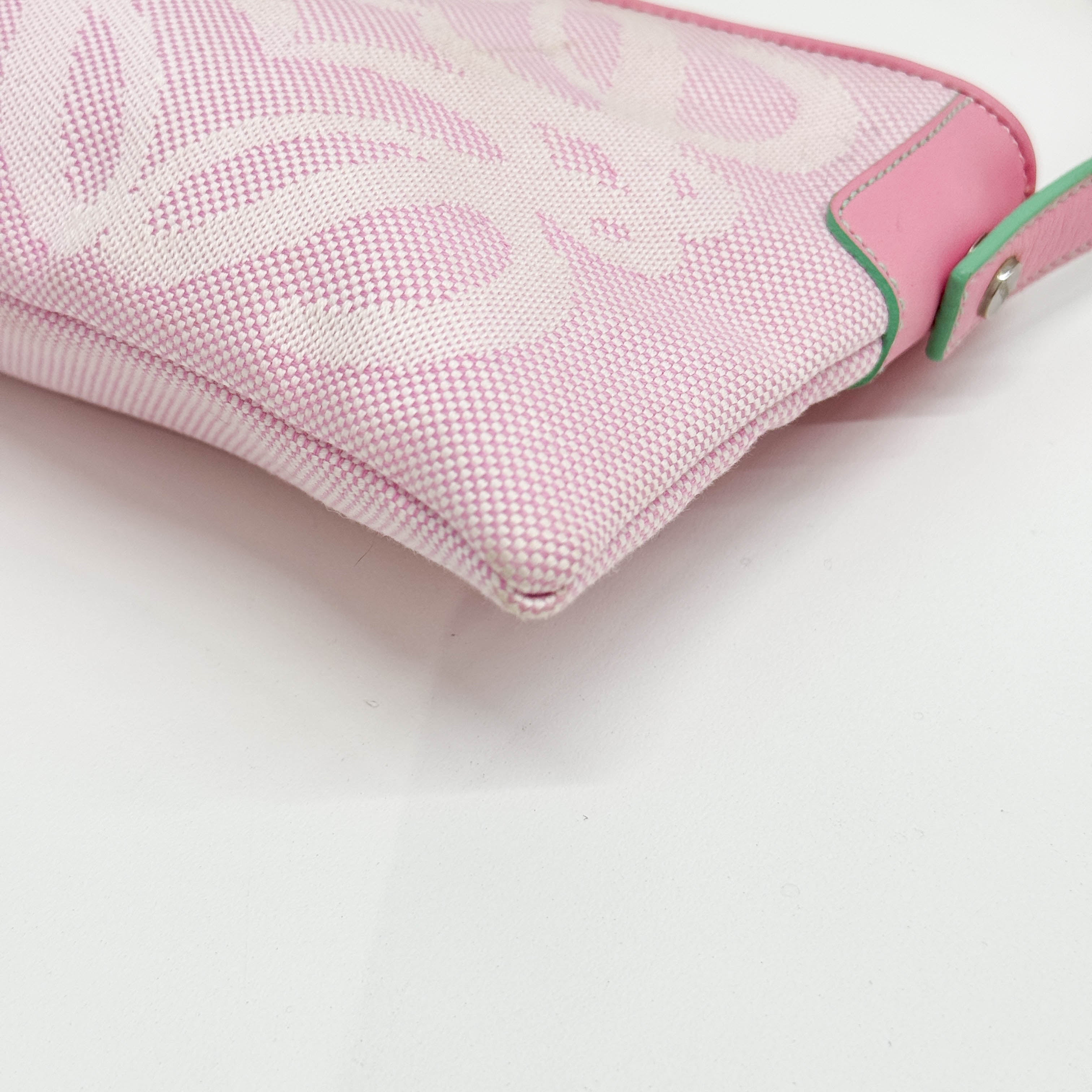 Anagram Pochette Pink Cotton Shoulder Bag