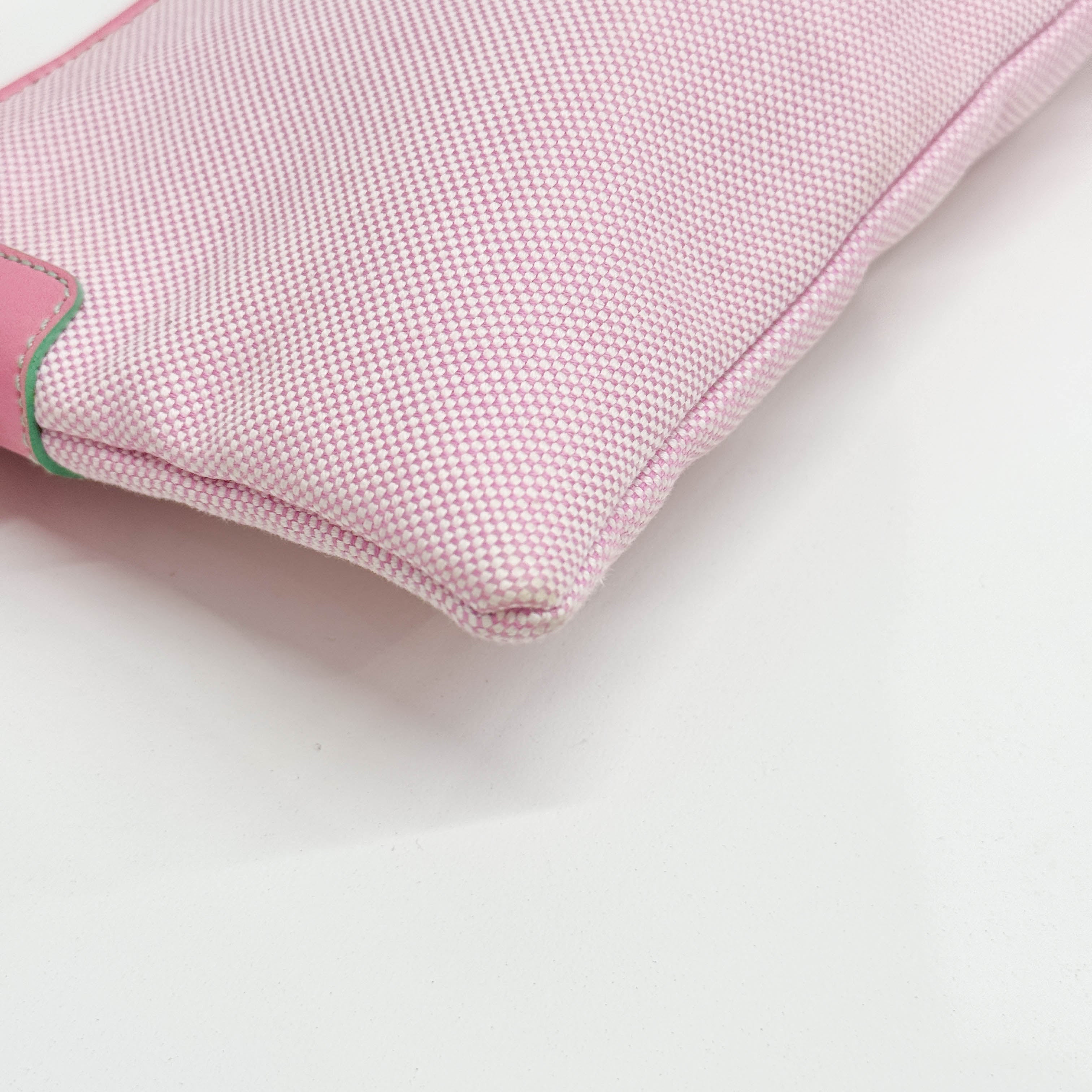 Anagram Pochette Pink Cotton Shoulder Bag