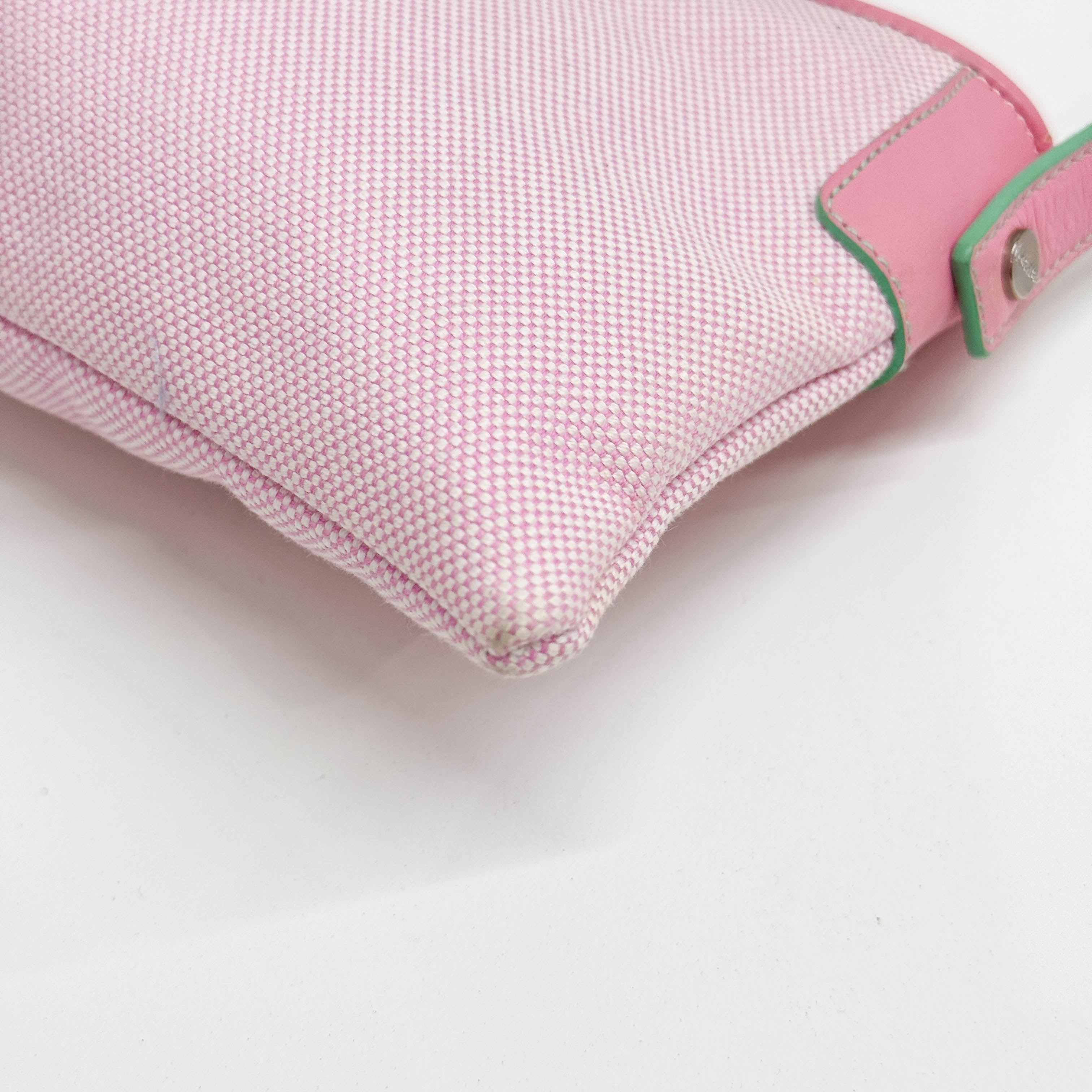 Anagram Pochette Pink Cotton Shoulder Bag