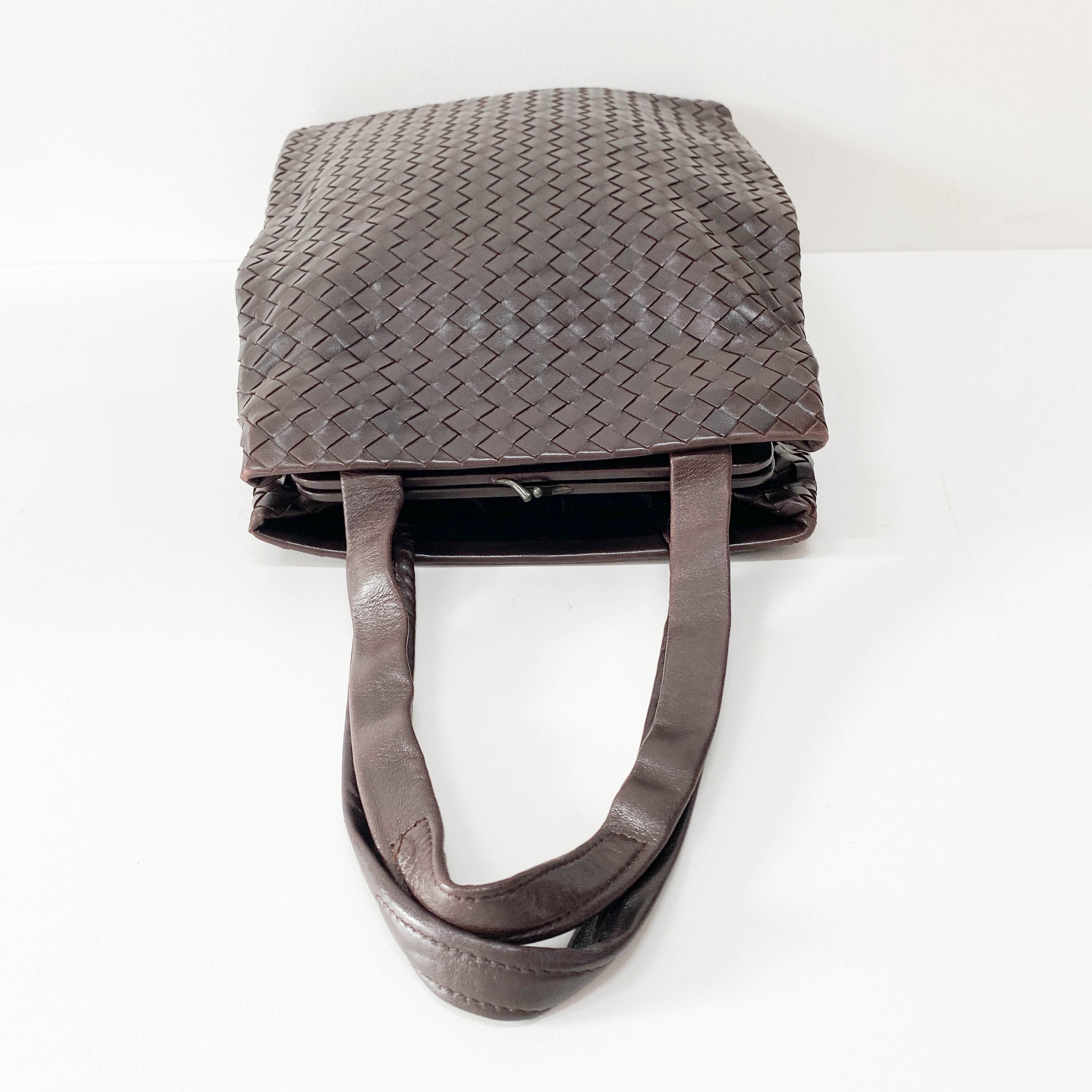 Intrecciato Brown Leather Bag