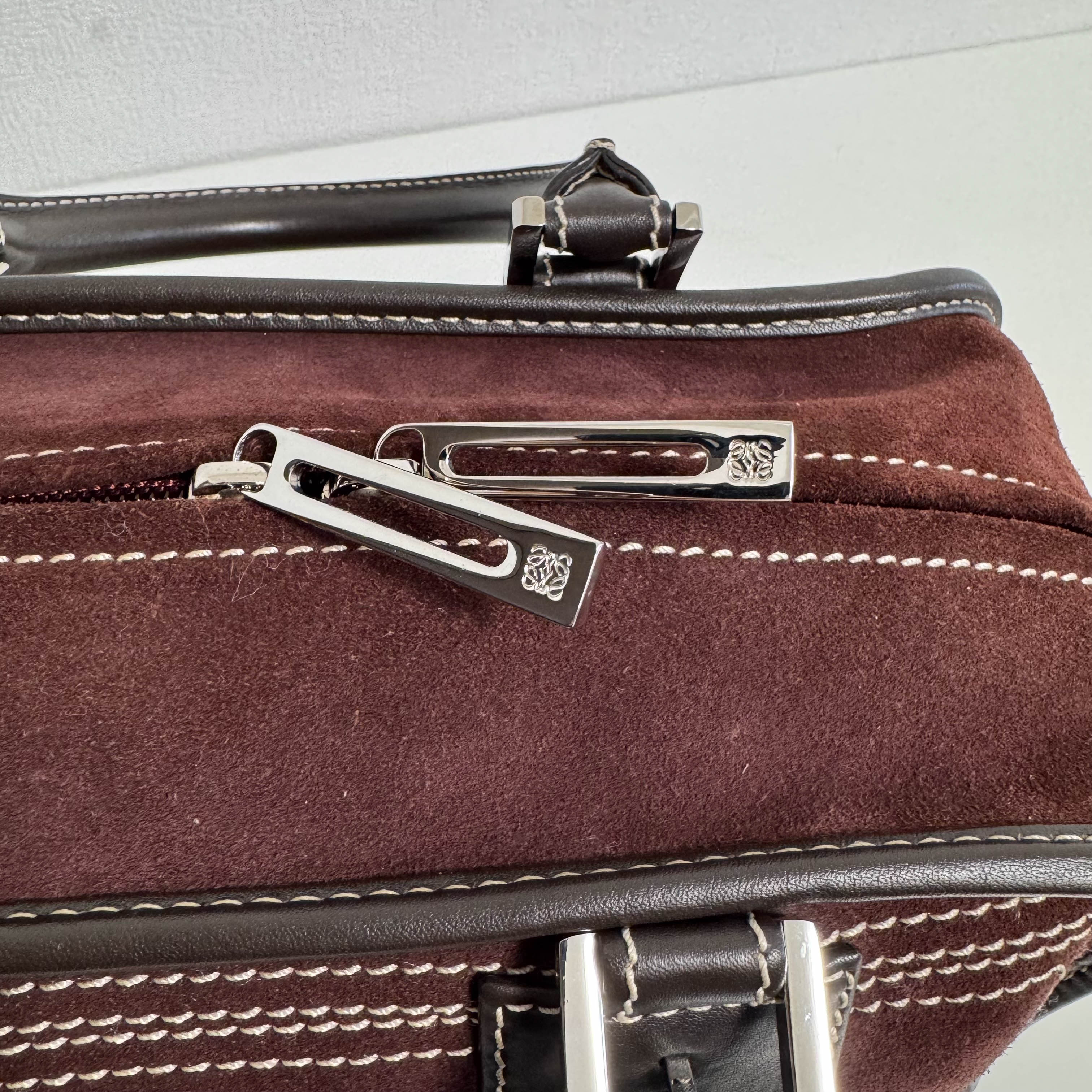 Amazona 28 Brown Suede Hand Bag