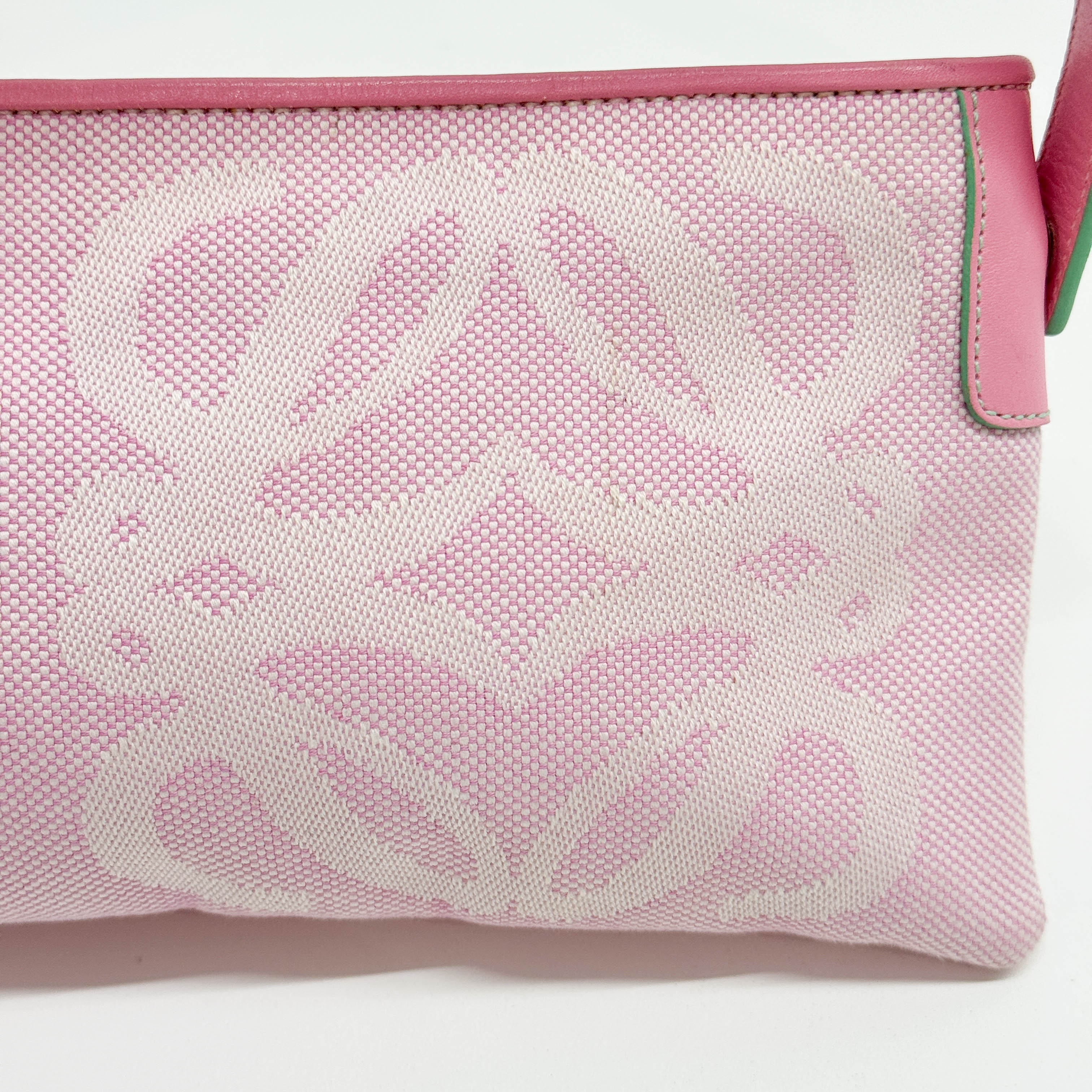 Anagram Pochette Pink Cotton Shoulder Bag