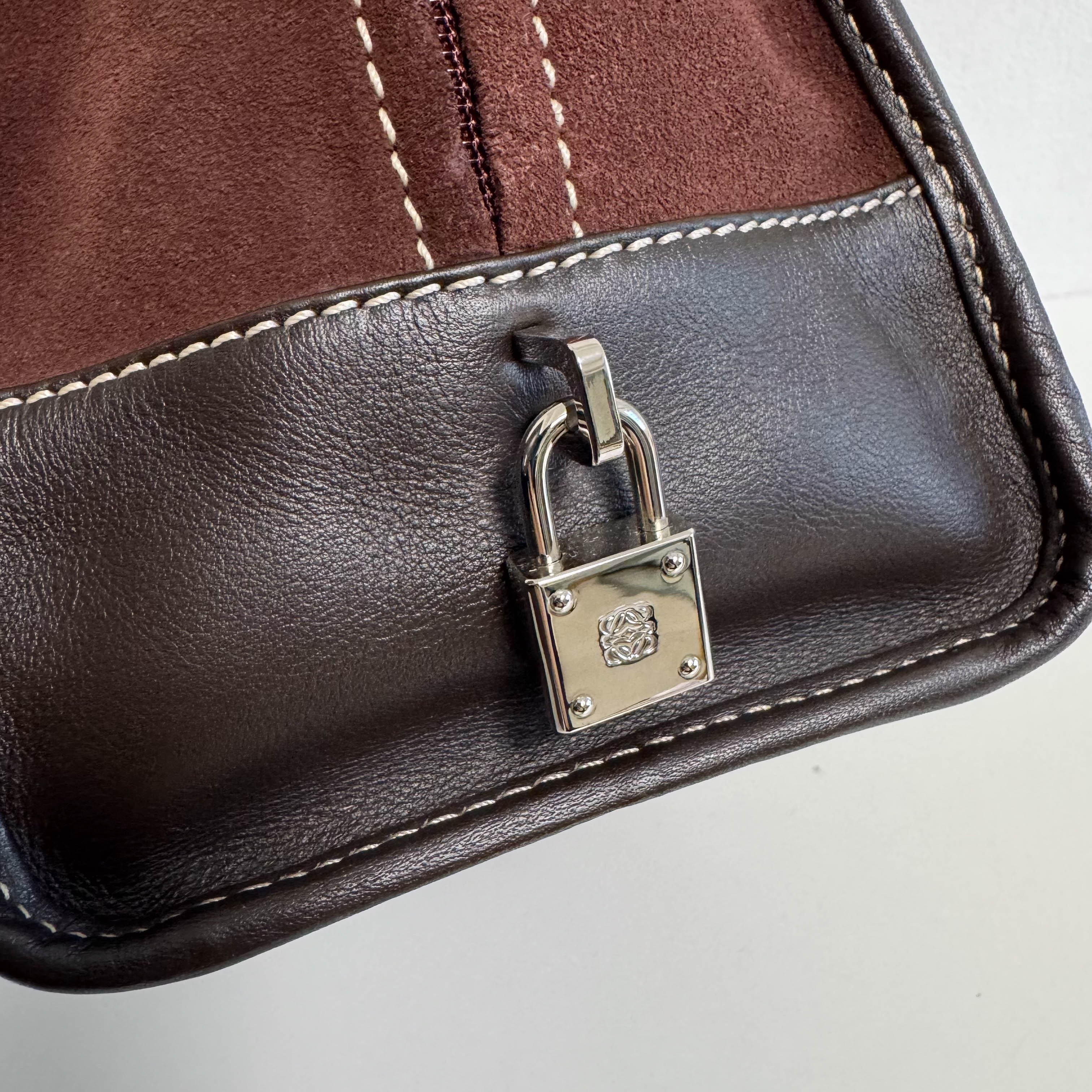 Amazona 28 Brown Suede Hand Bag