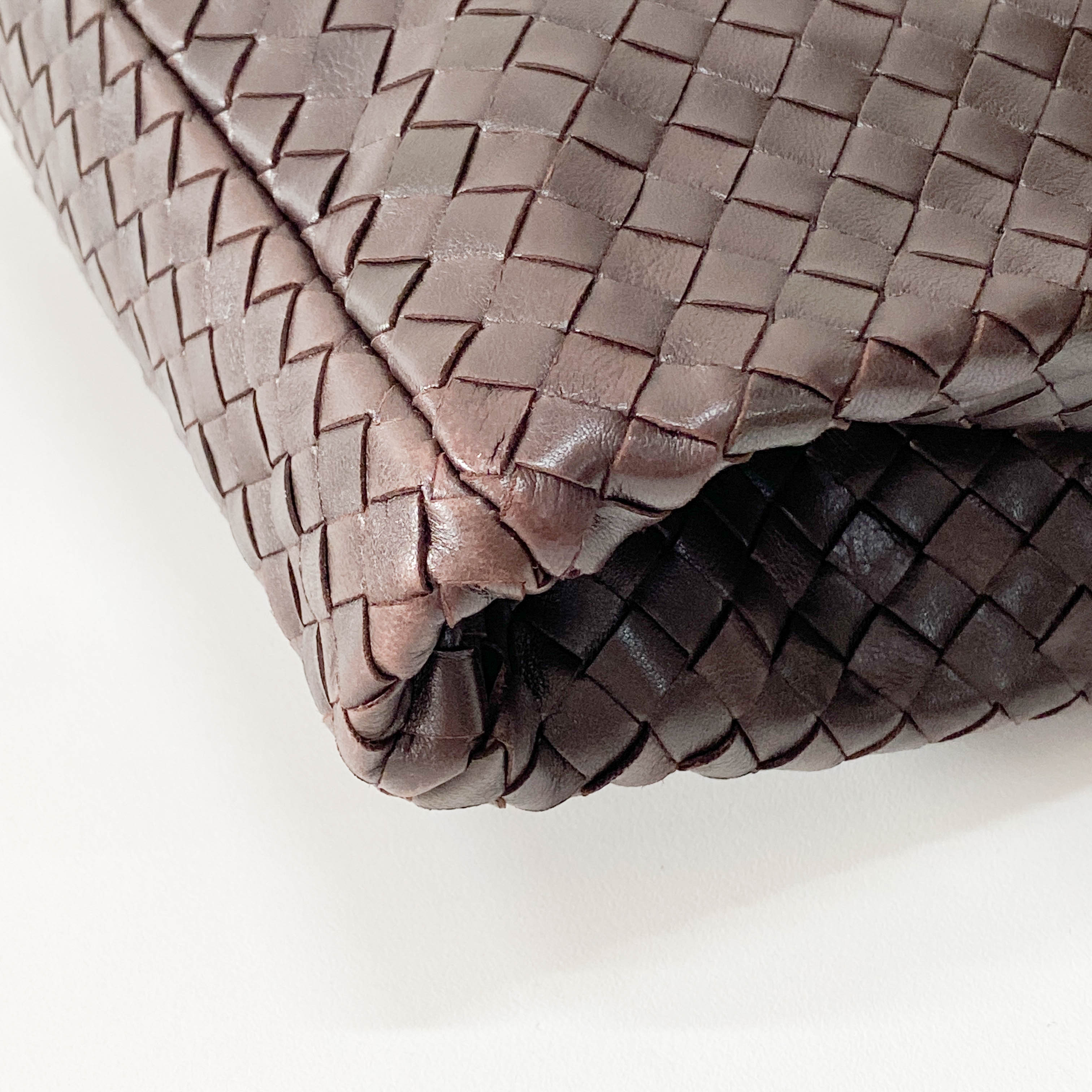 Intrecciato Brown Leather Bag