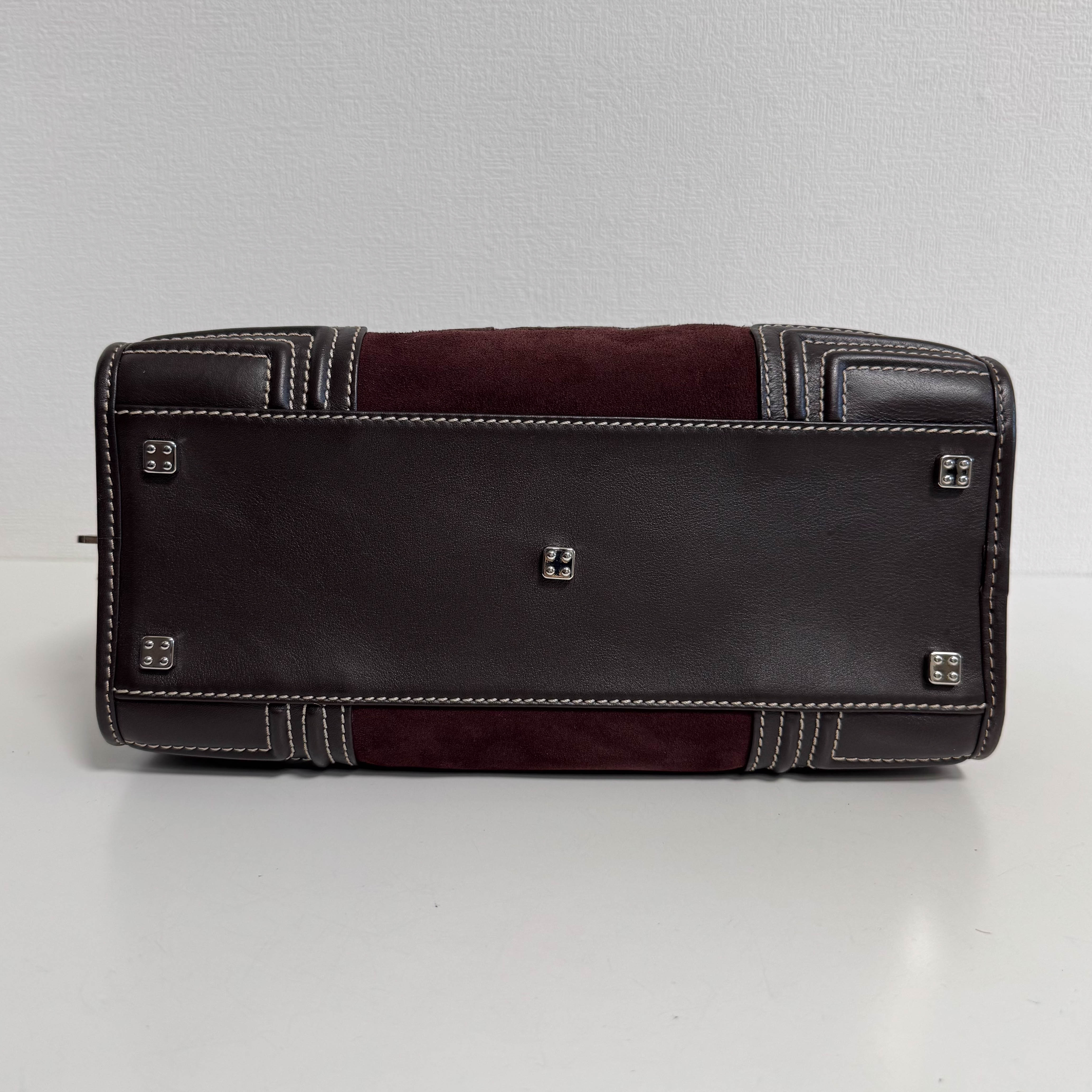 Amazona 28 Brown Suede Hand Bag