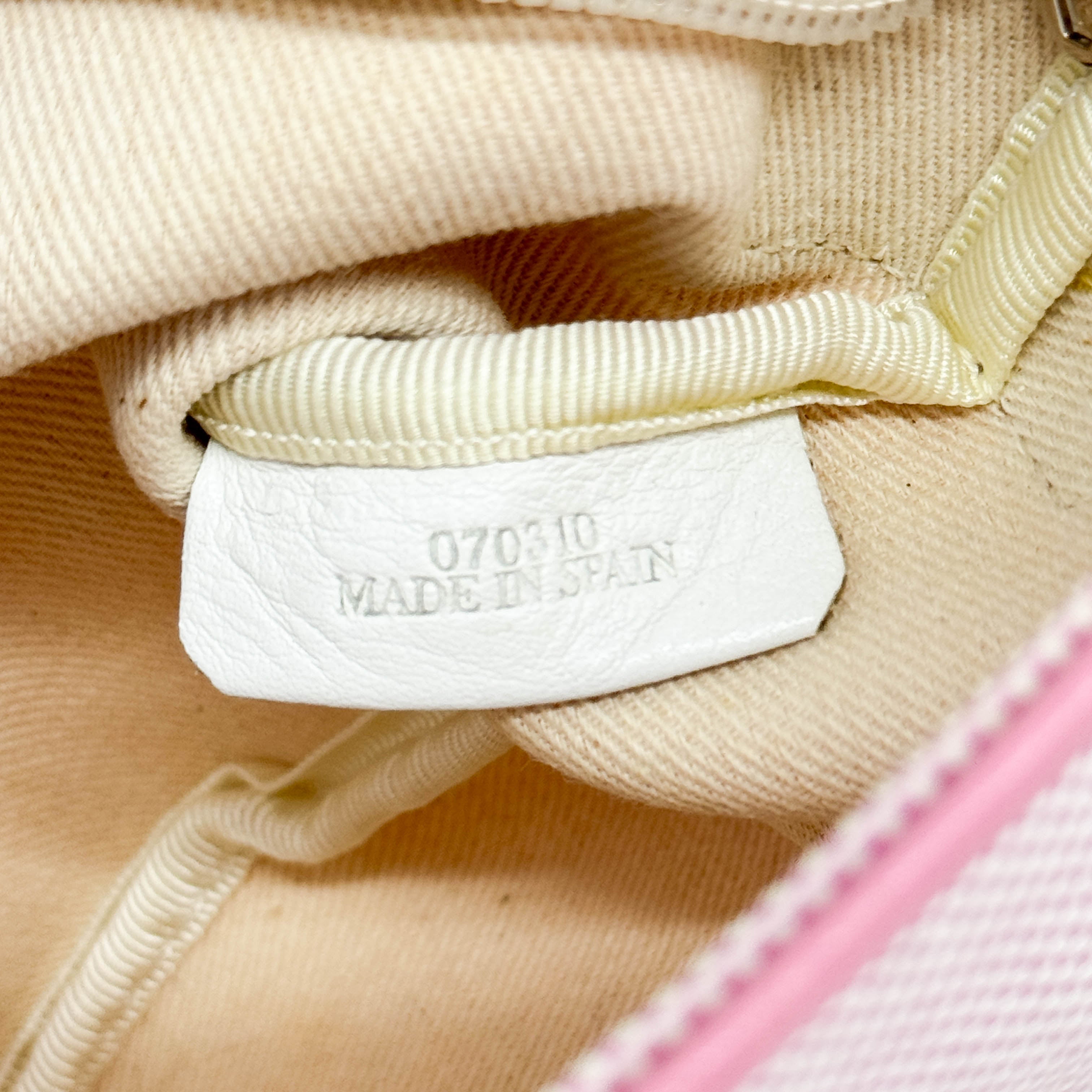 Anagram Pochette Pink Cotton Shoulder Bag