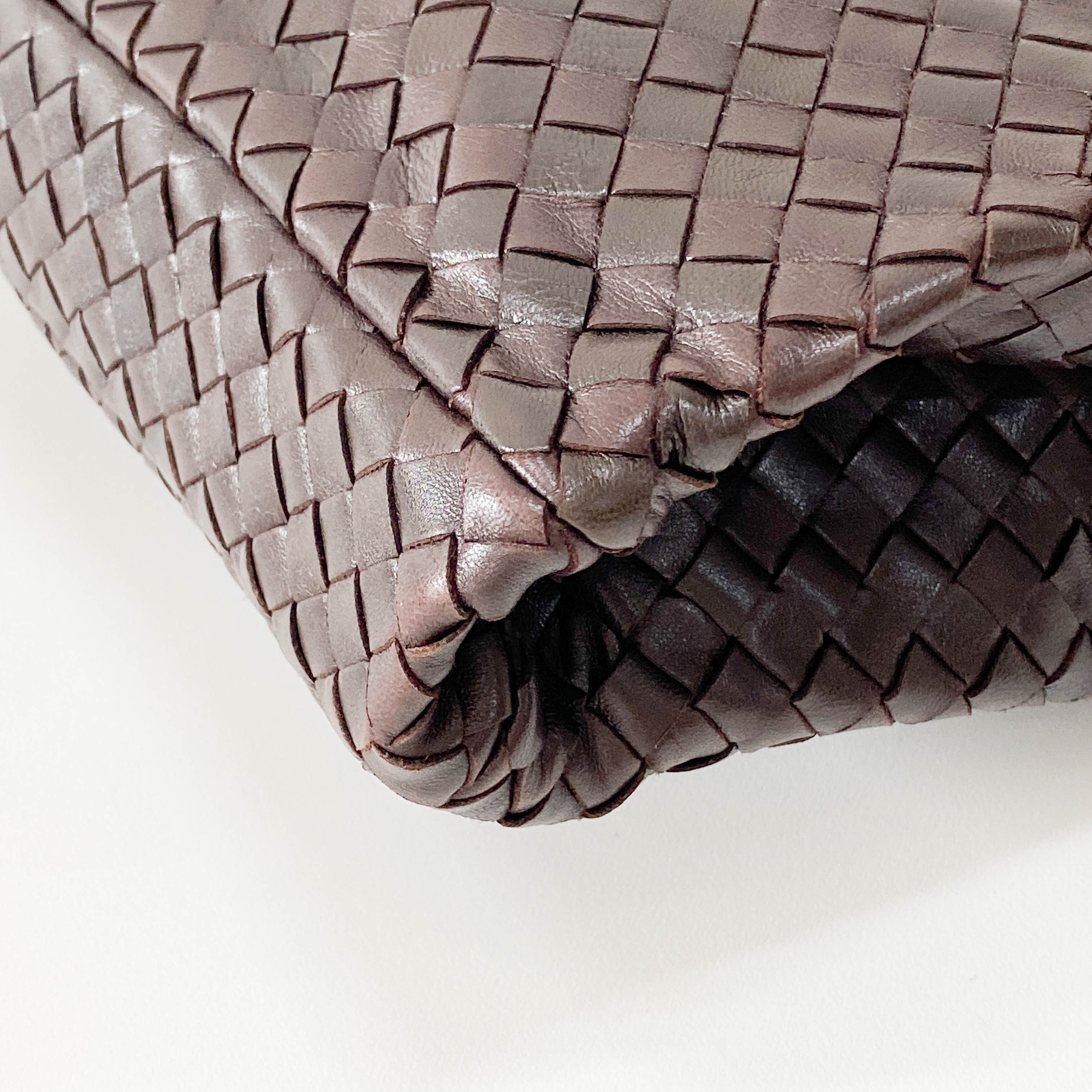 Intrecciato Brown Leather Bag