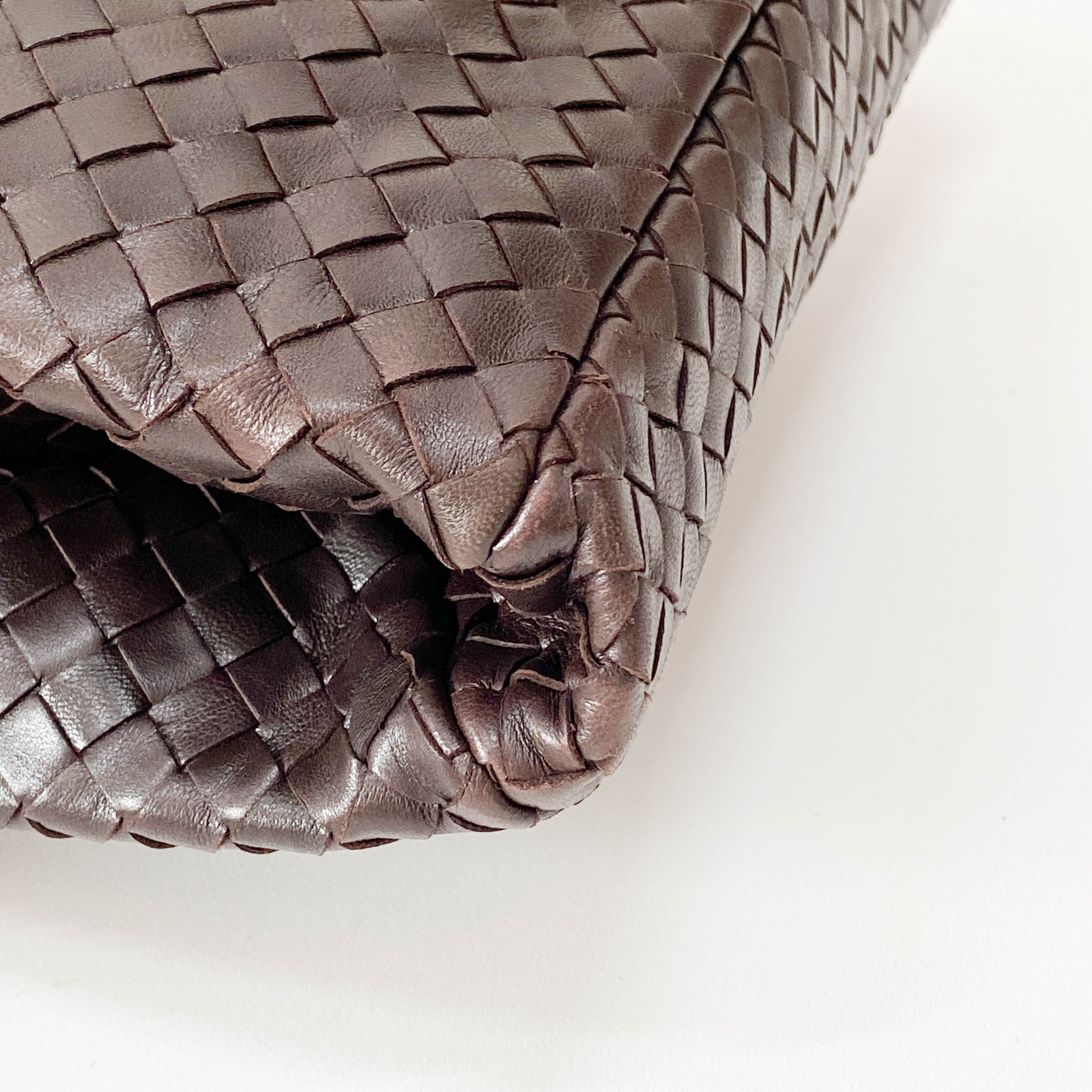 Intrecciato Brown Leather Bag