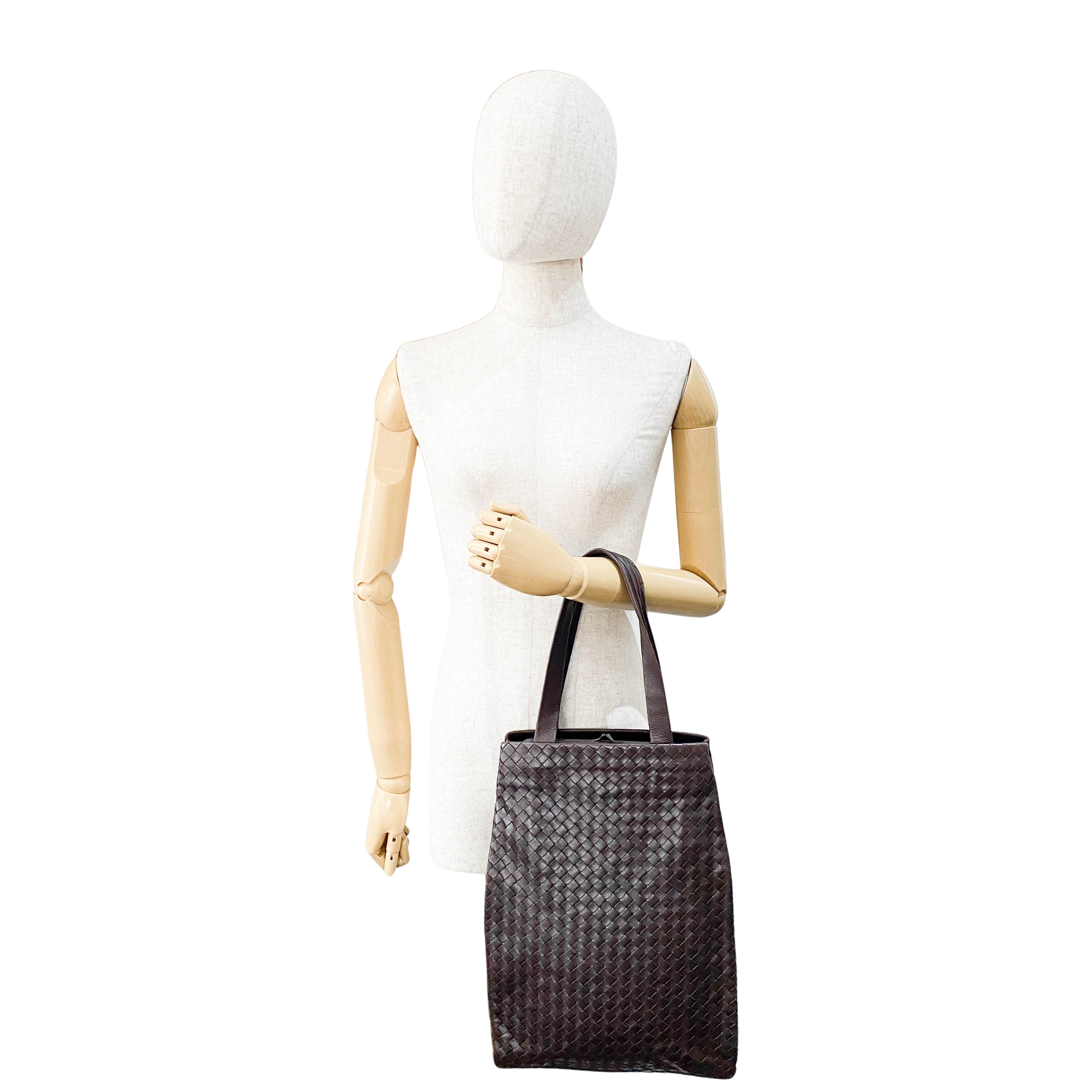 Intrecciato Brown Leather Bag