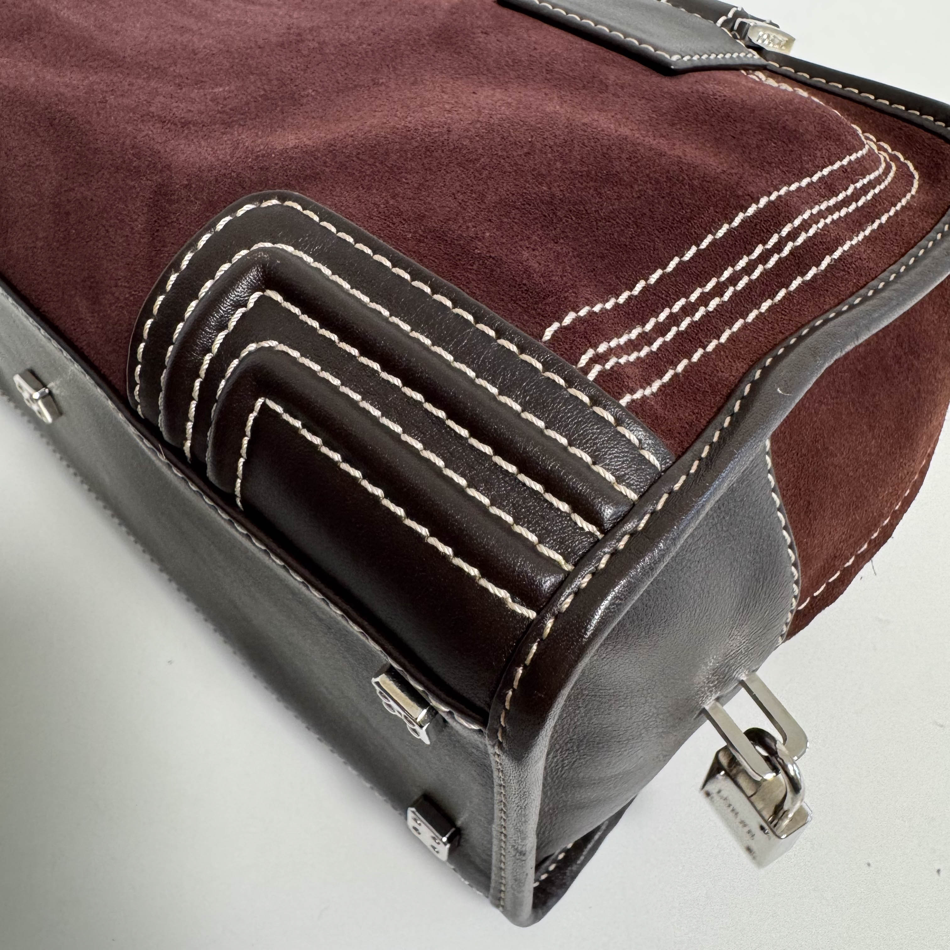 Amazona 28 Brown Suede Hand Bag