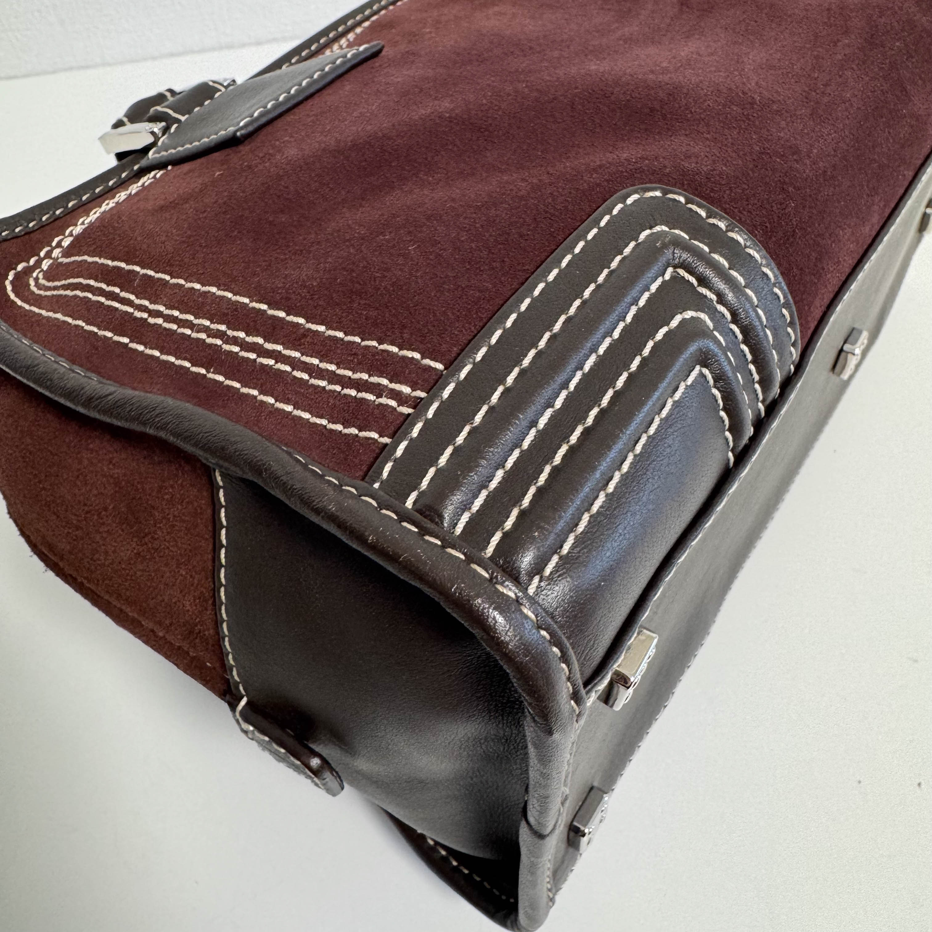 Amazona 28 Brown Suede Hand Bag