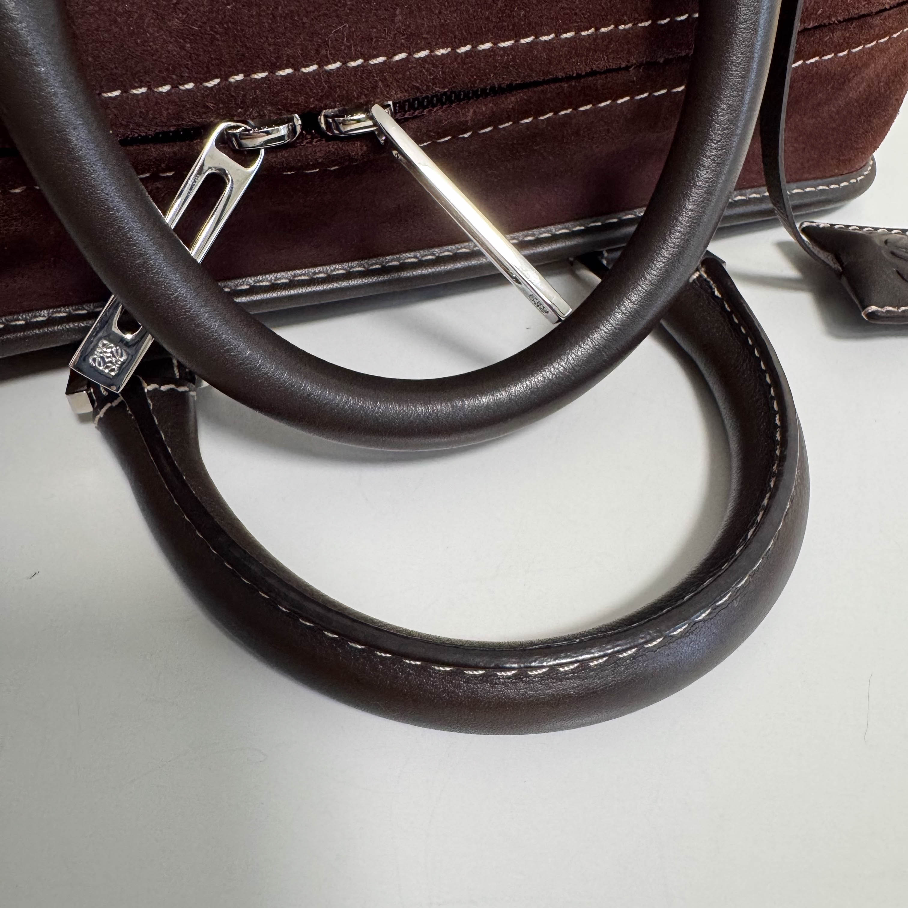 Amazona 28 Brown Suede Hand Bag