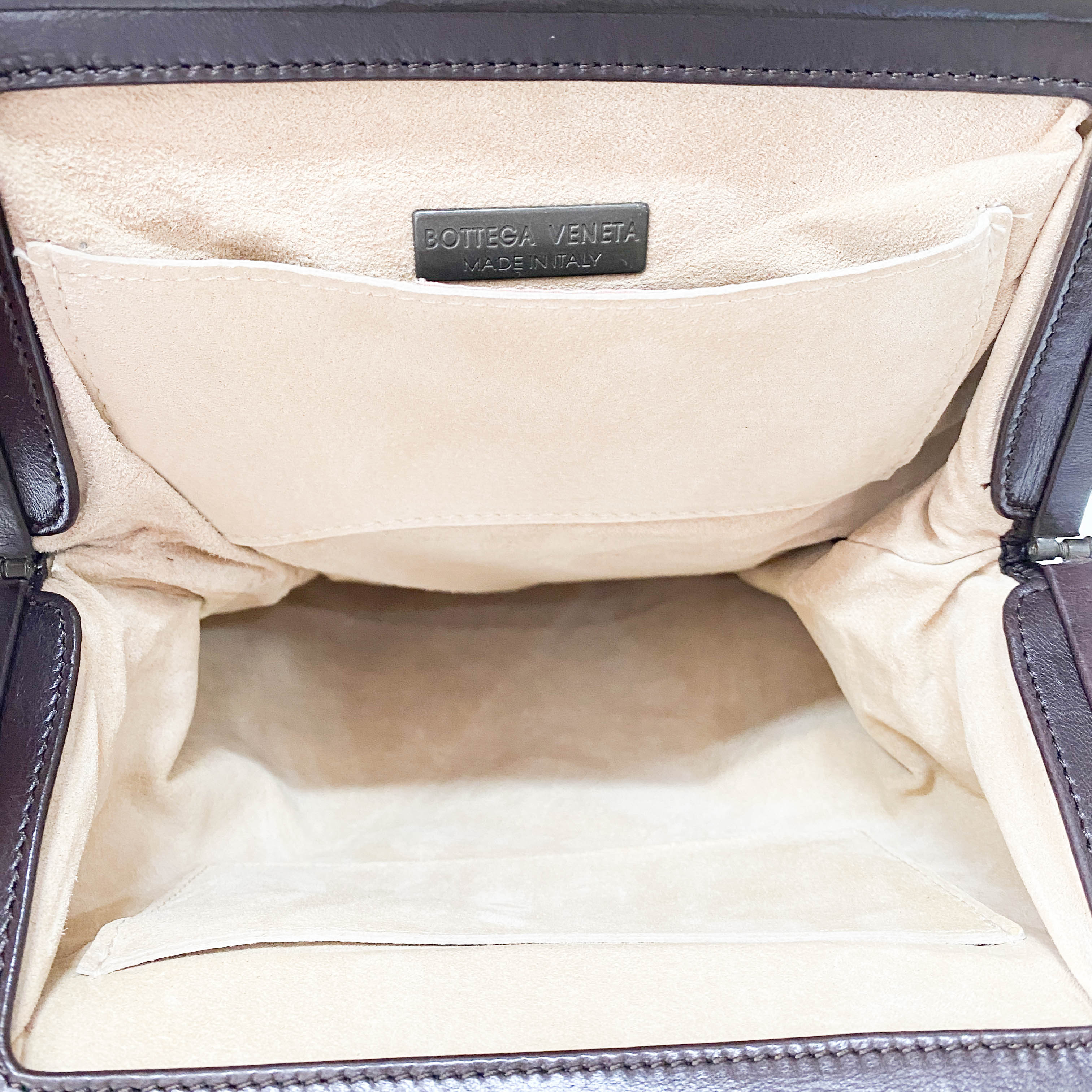 Intrecciato Brown Leather Bag