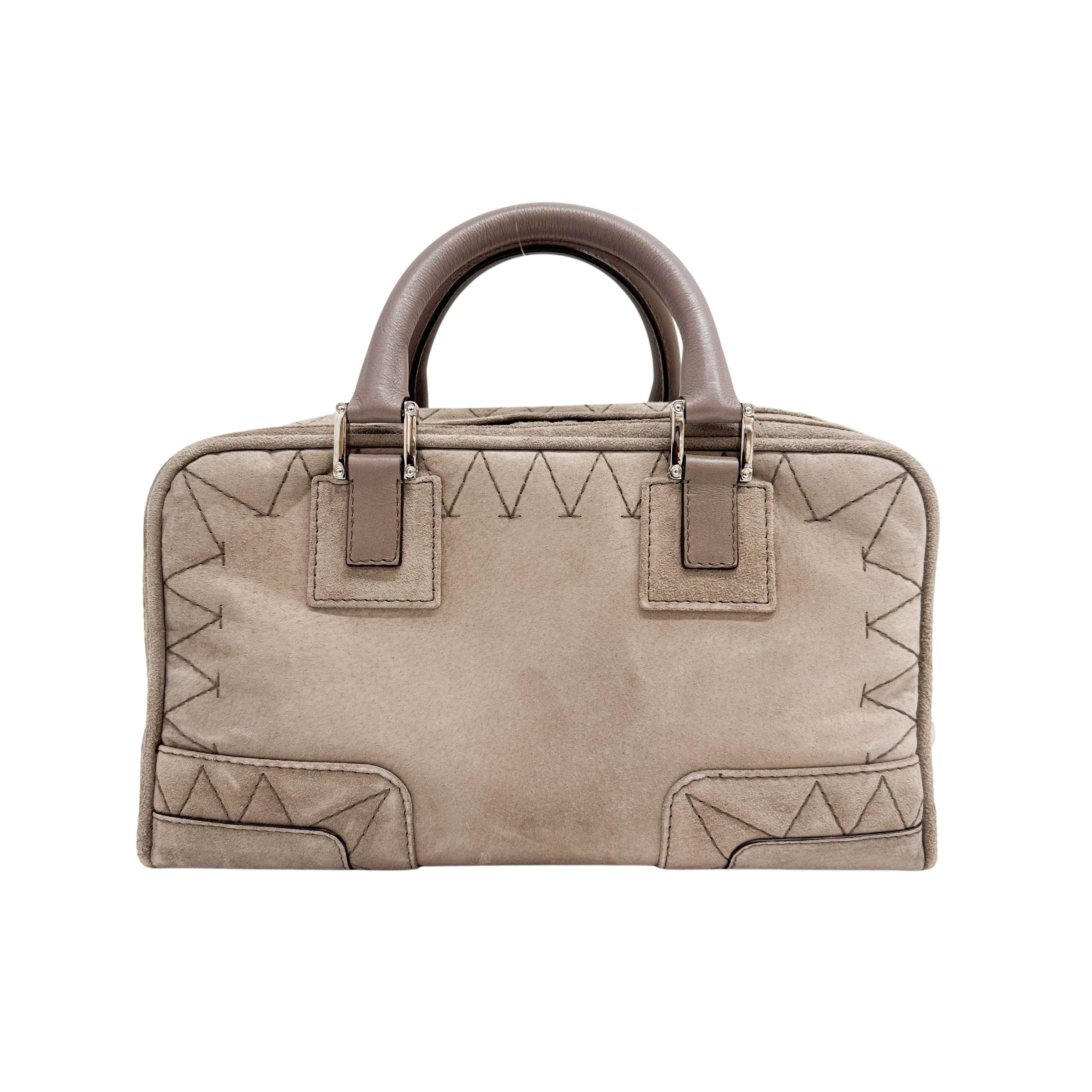 Amazona Tan Suede Hand Bag