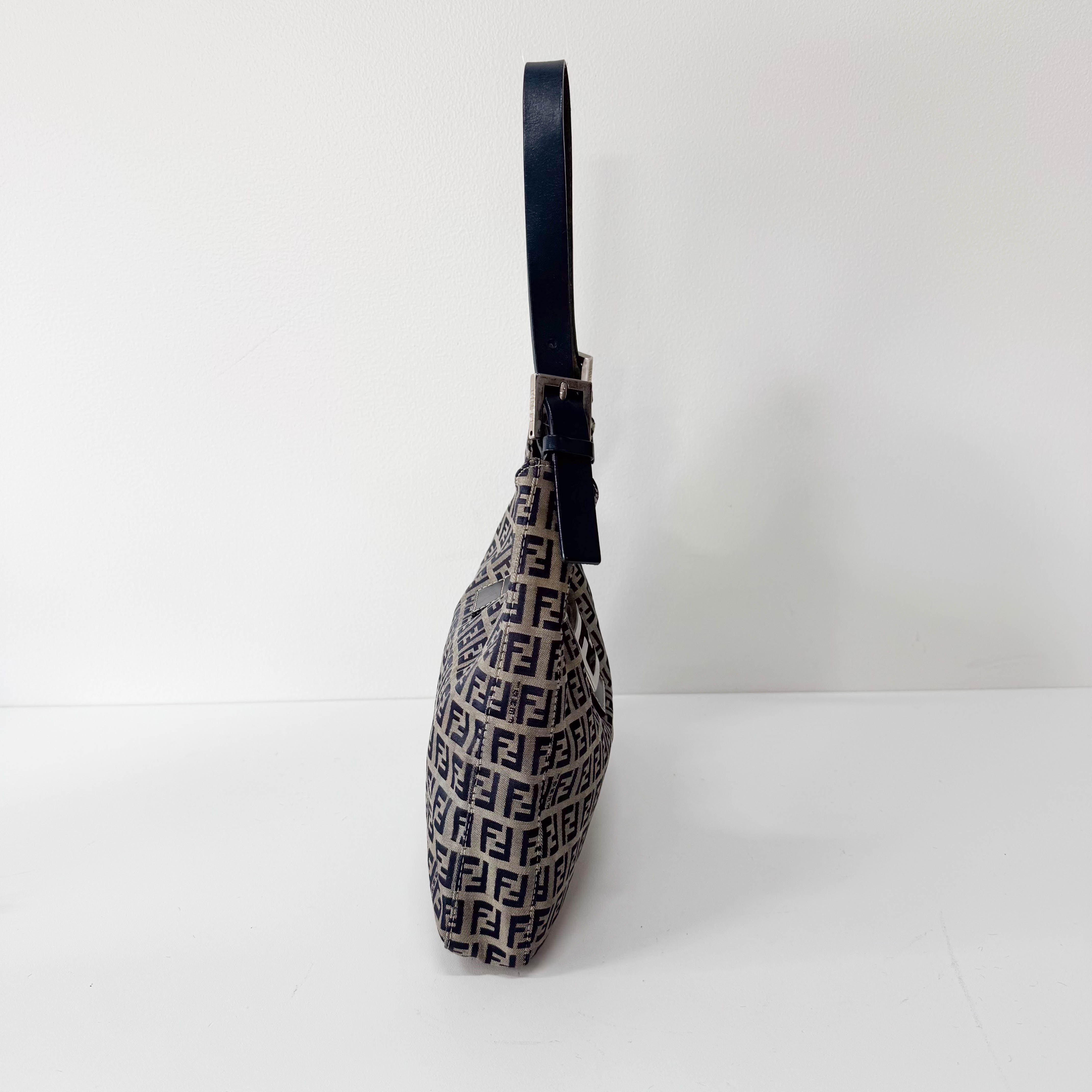 Zucchino Grey & Navy Canvas Shoulder Bag