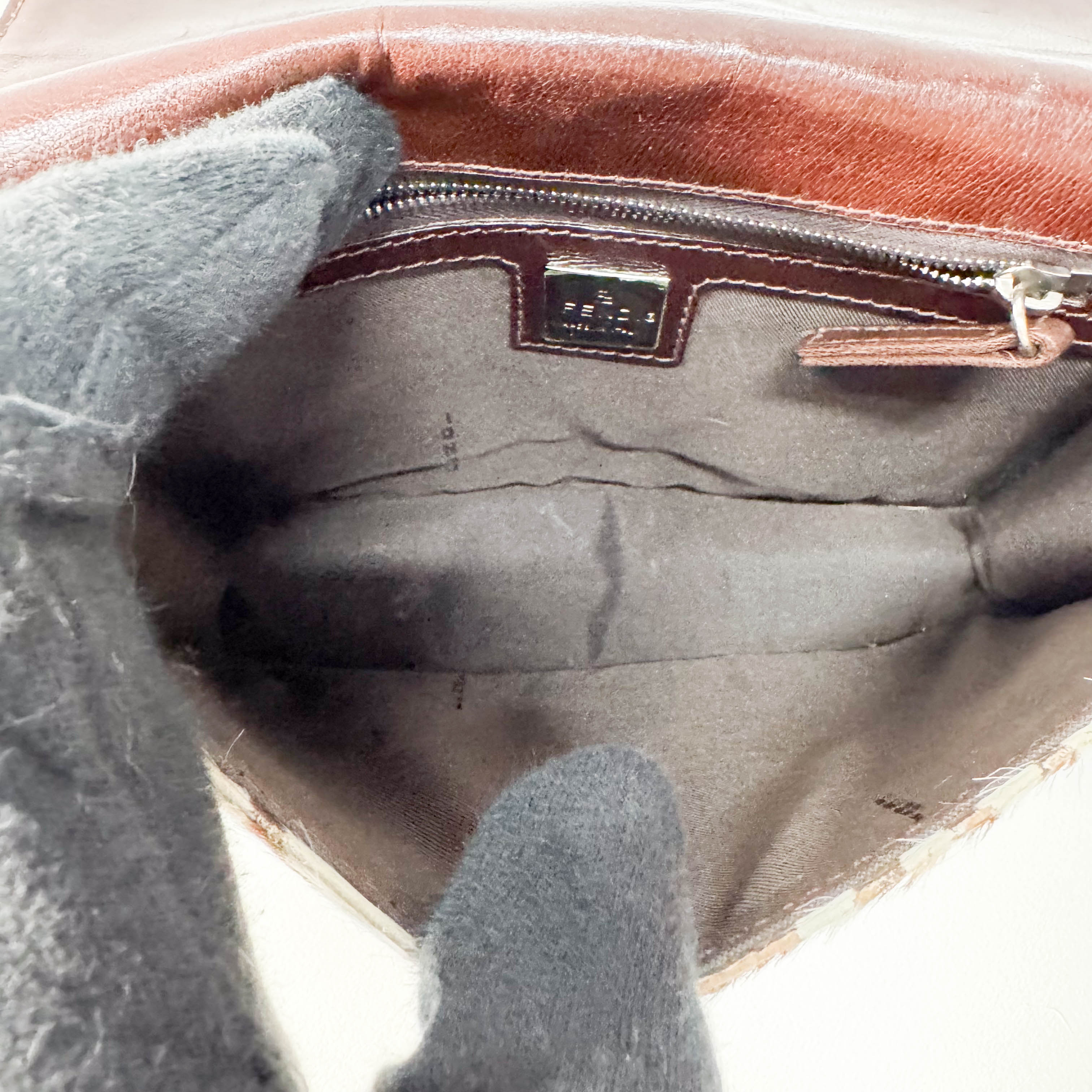 Brown Leopard Print Pony Hair Shoulder Bag