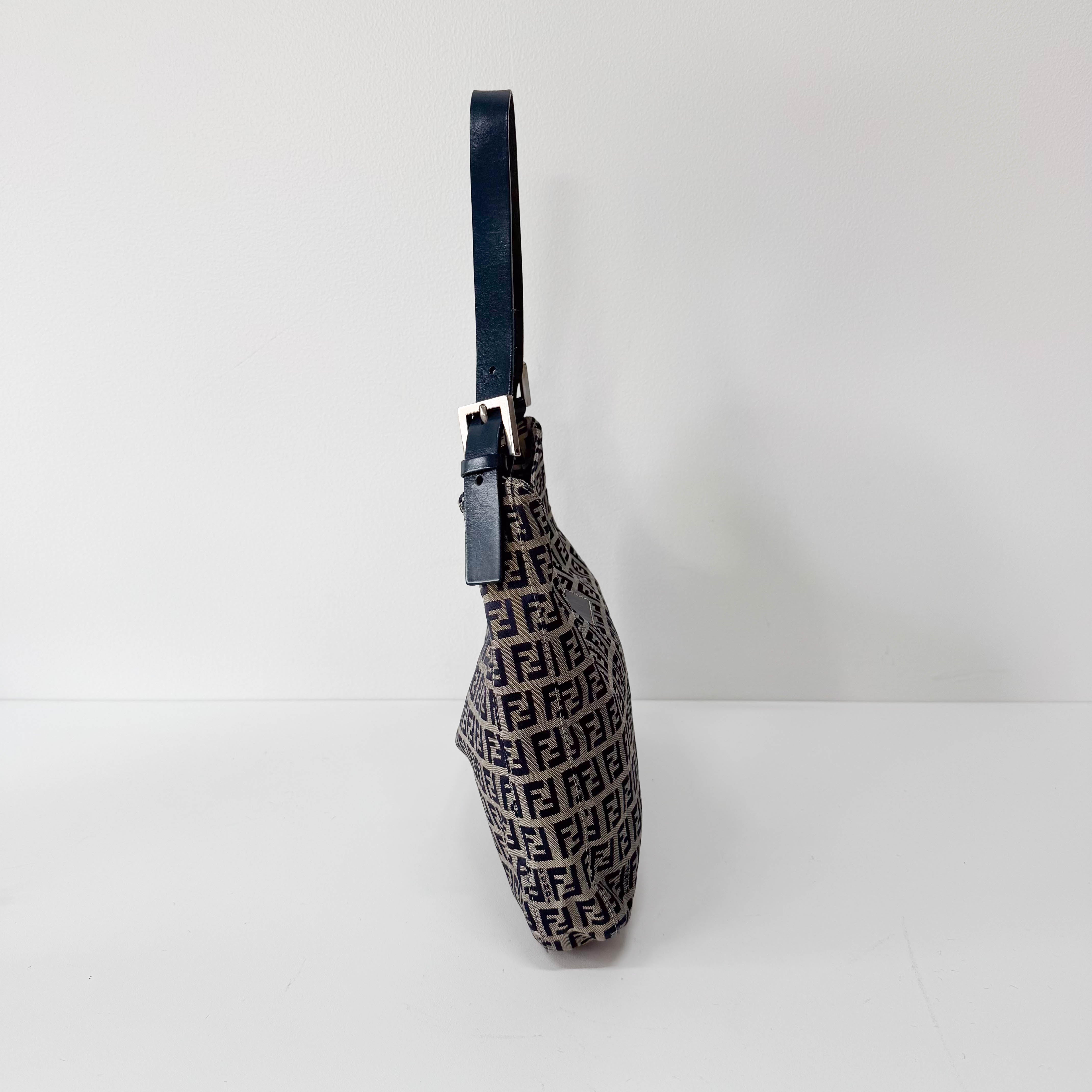 Zucchino Grey & Navy Canvas Shoulder Bag