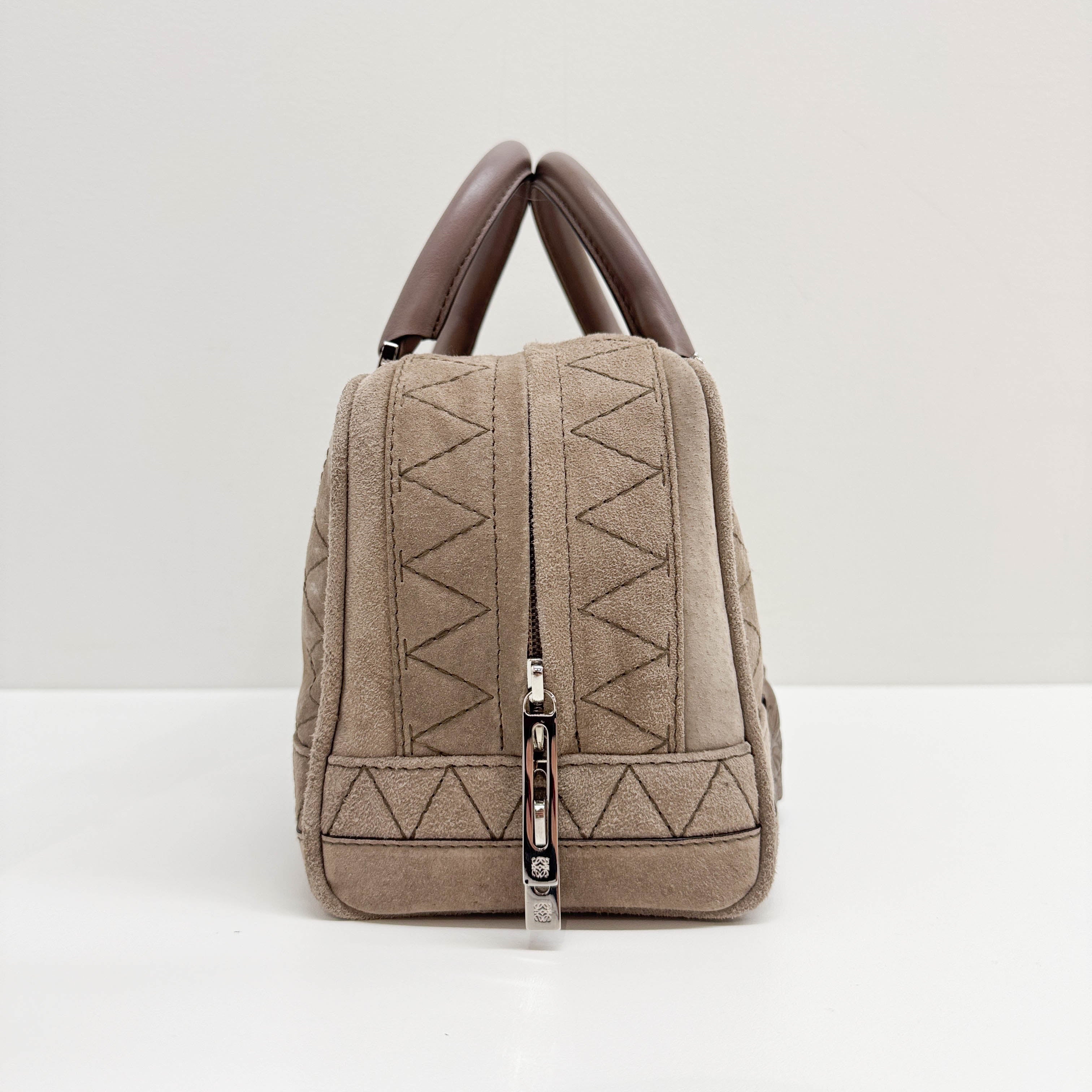 Amazona Tan Suede Hand Bag