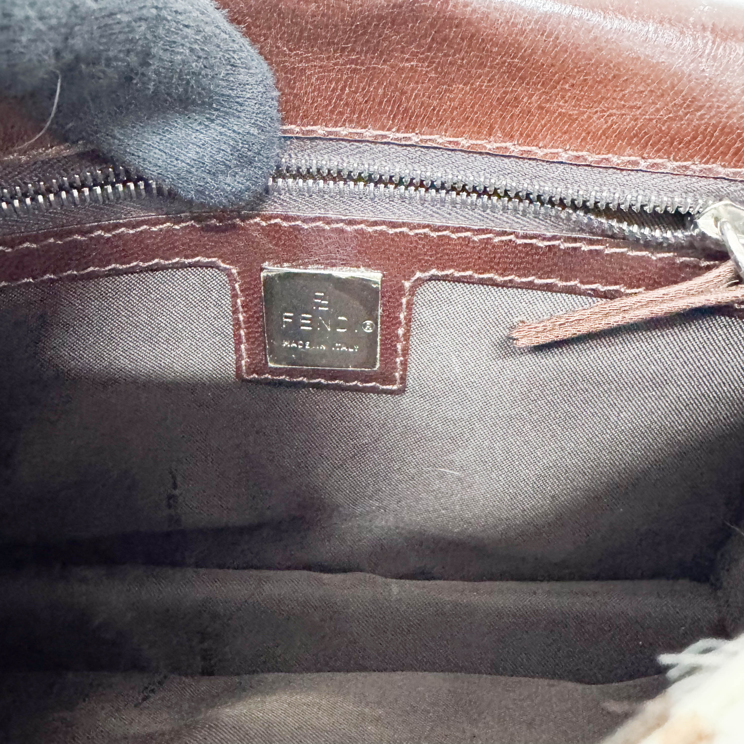 Brown Leopard Print Pony Hair Shoulder Bag