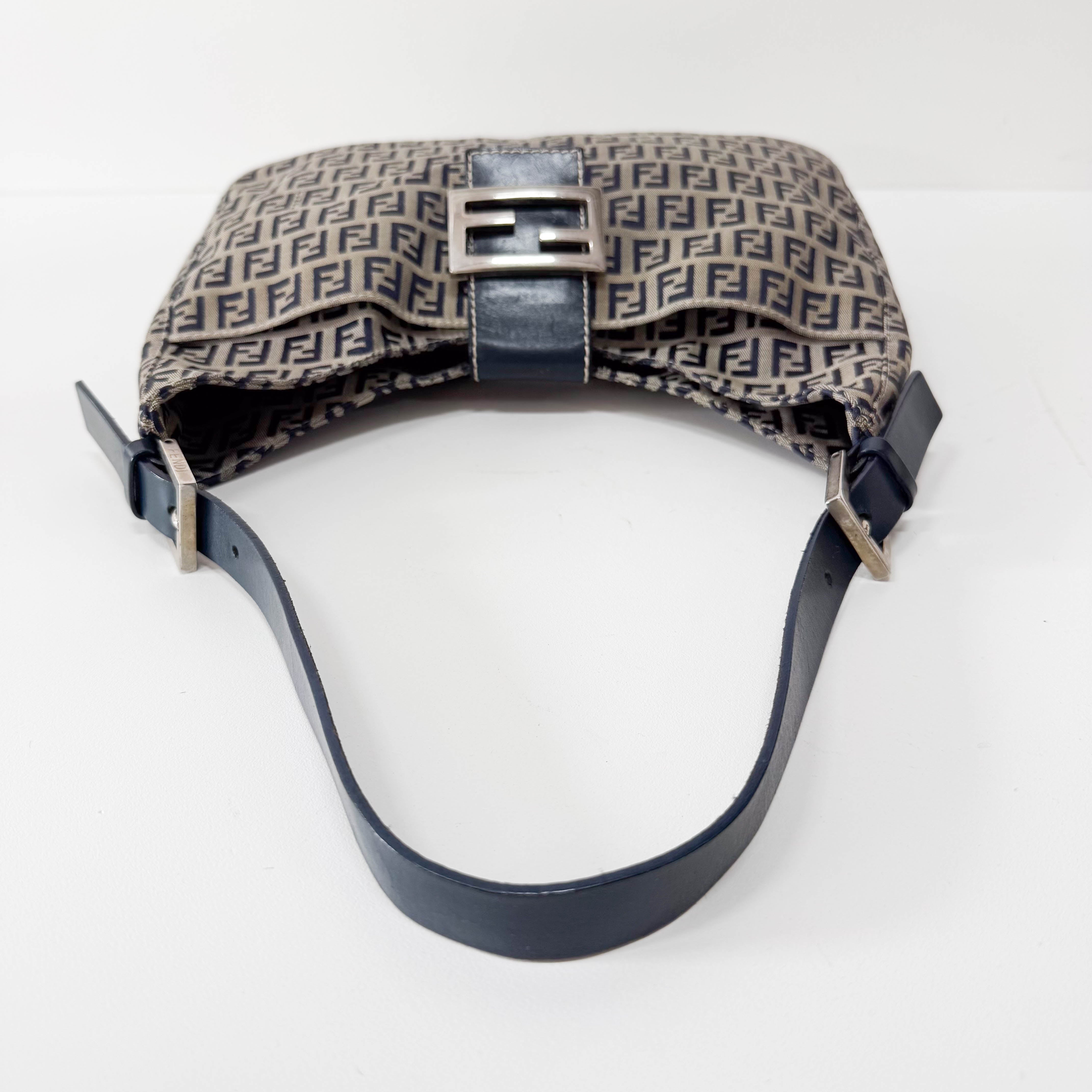 Zucchino Grey & Navy Canvas Shoulder Bag