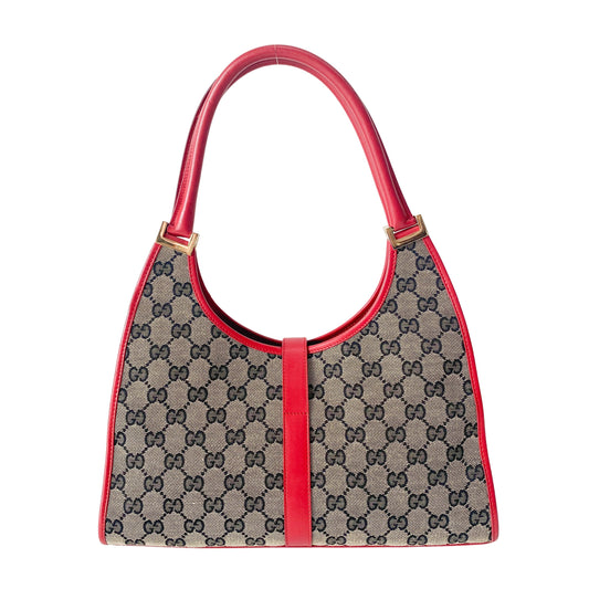 Jackie Small GG Canvas Beige / Red Handbag