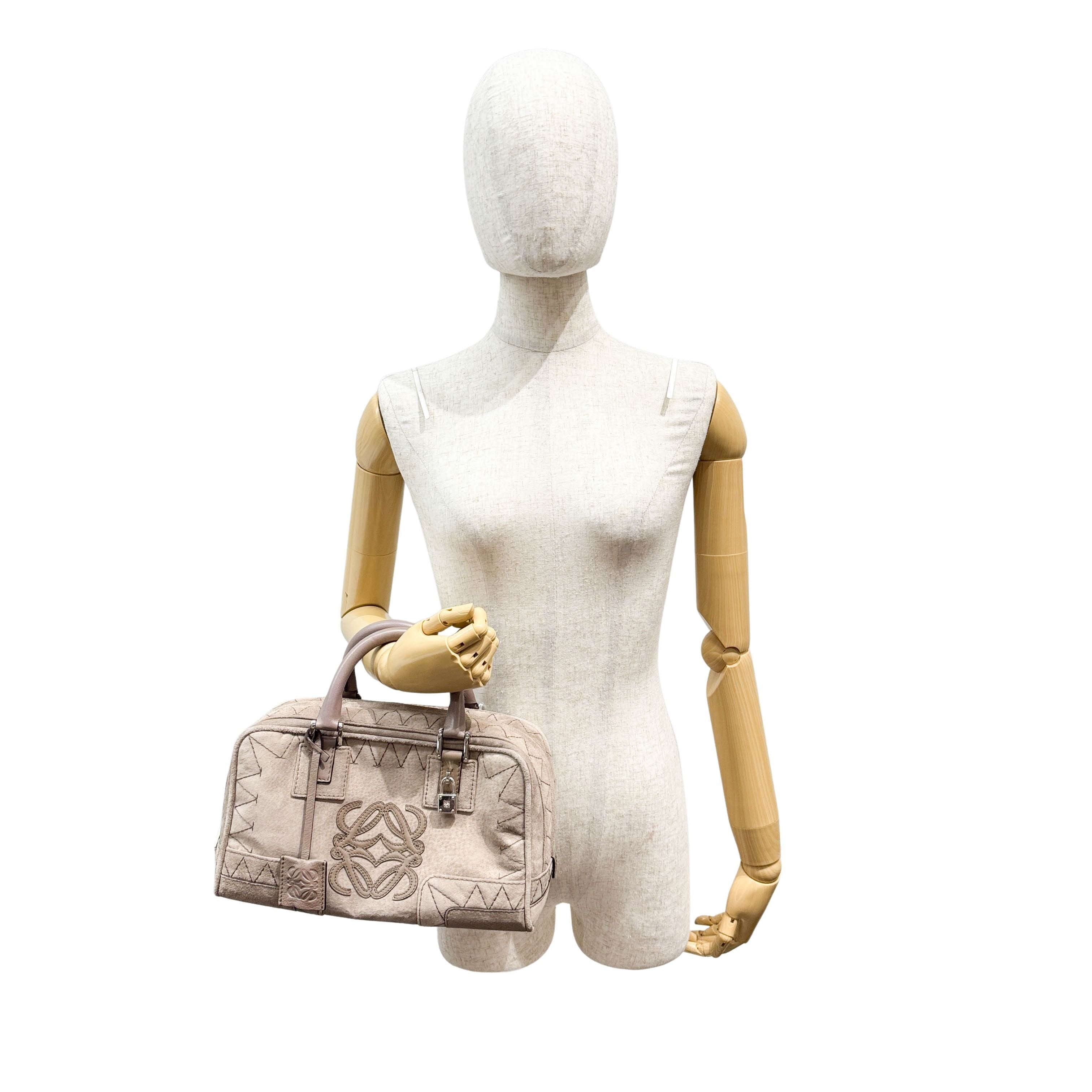 Amazona Tan Suede Hand Bag