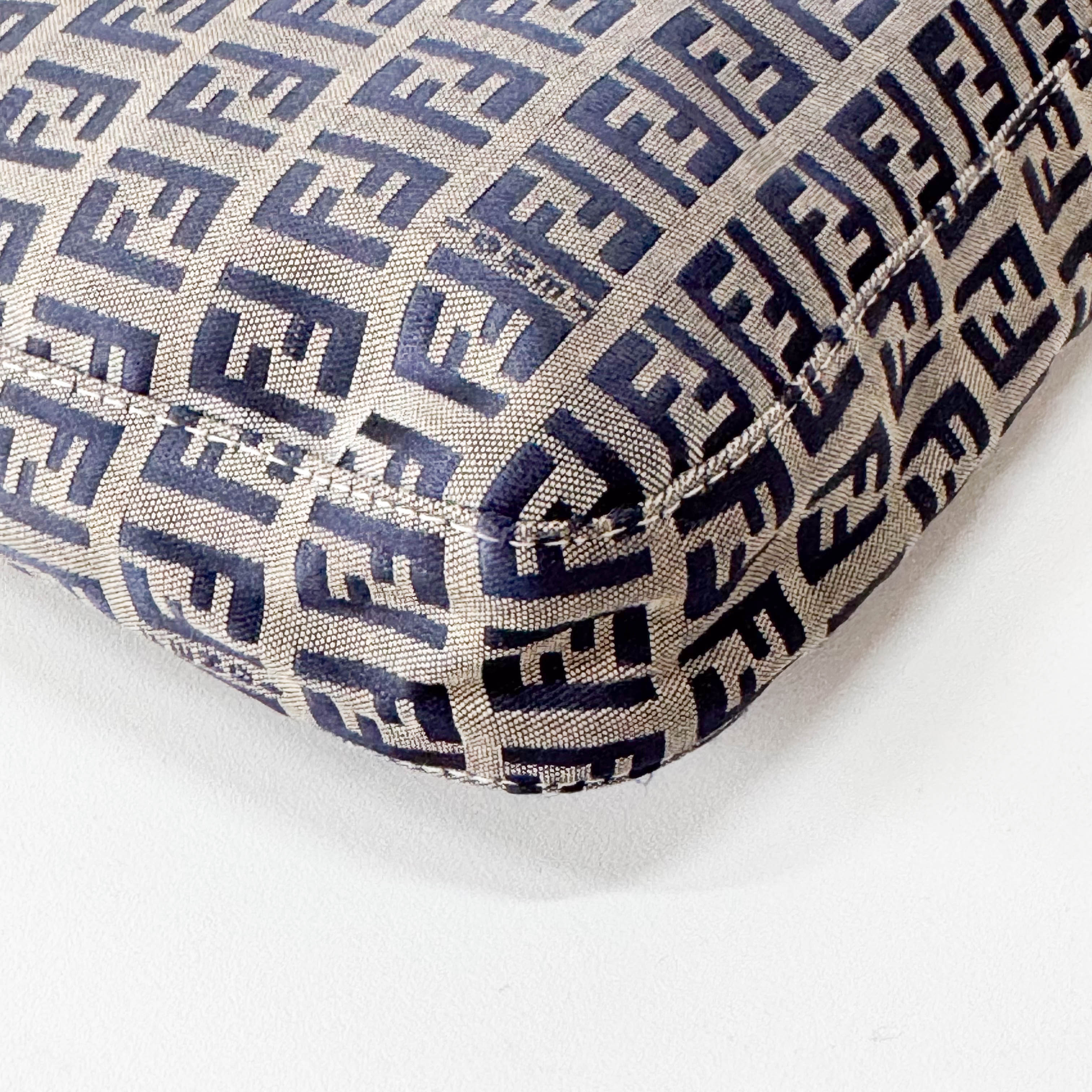 Zucchino Grey & Navy Canvas Shoulder Bag