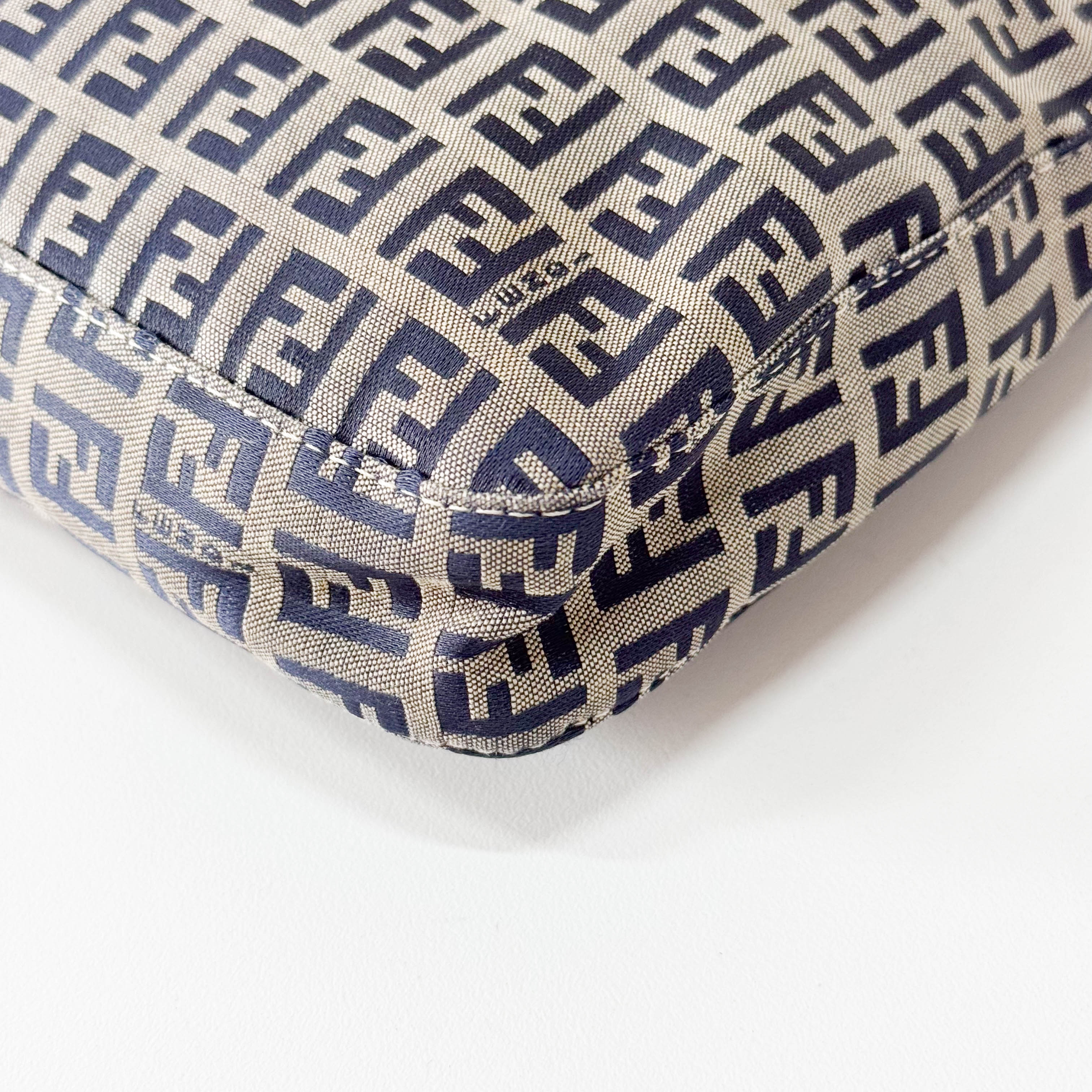 Zucchino Grey & Navy Canvas Shoulder Bag