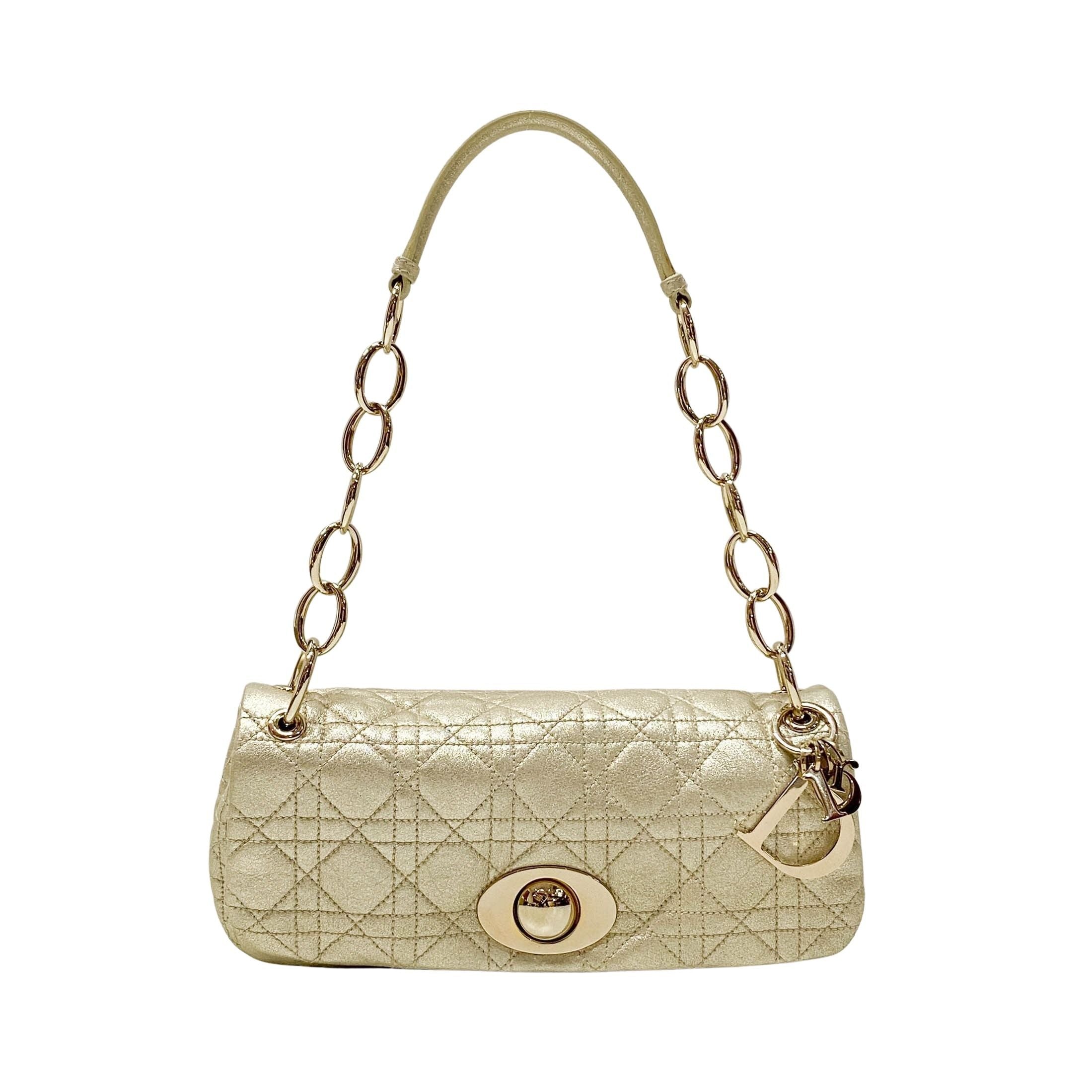 Silver Leather Shoulder Bag