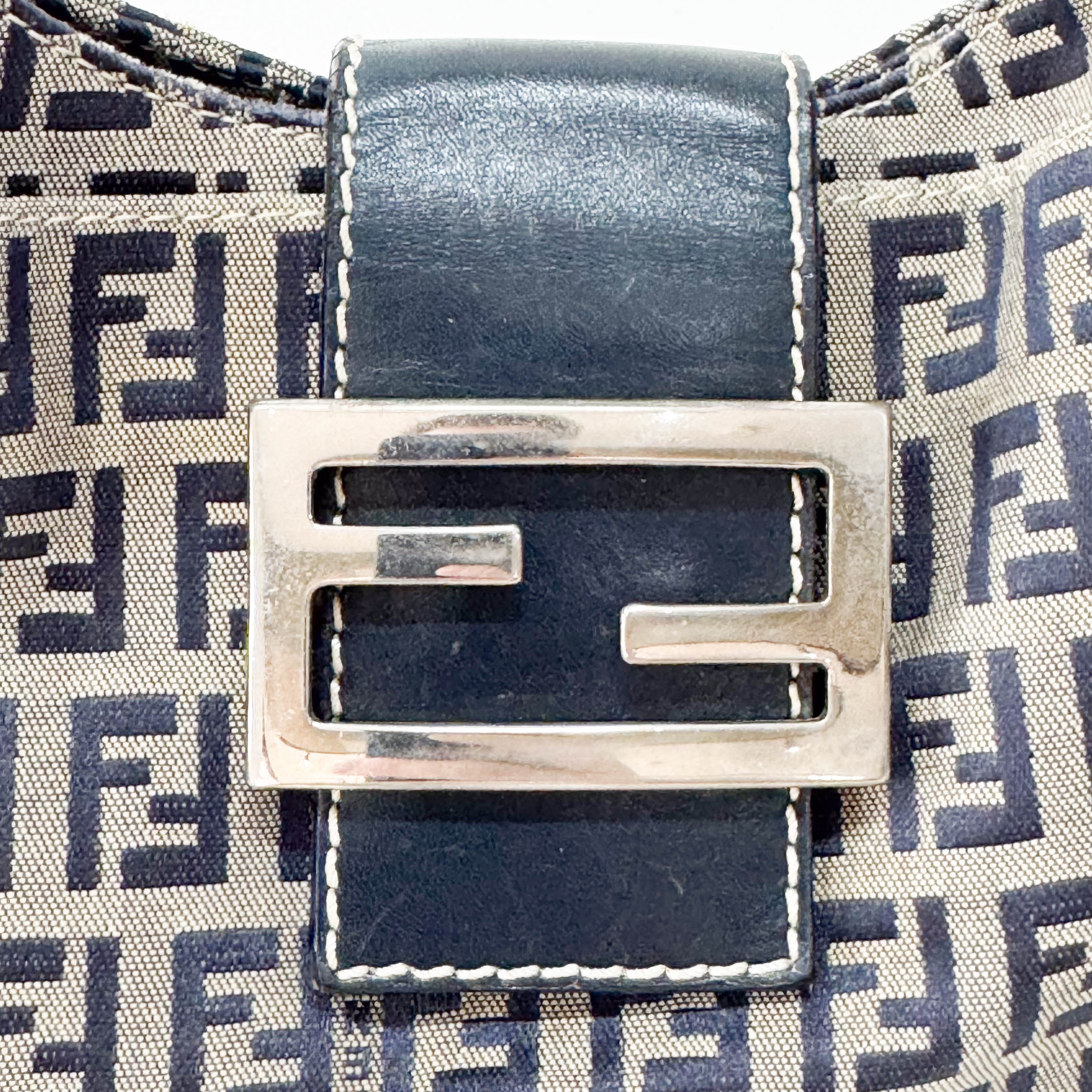 Zucchino Grey & Navy Canvas Shoulder Bag