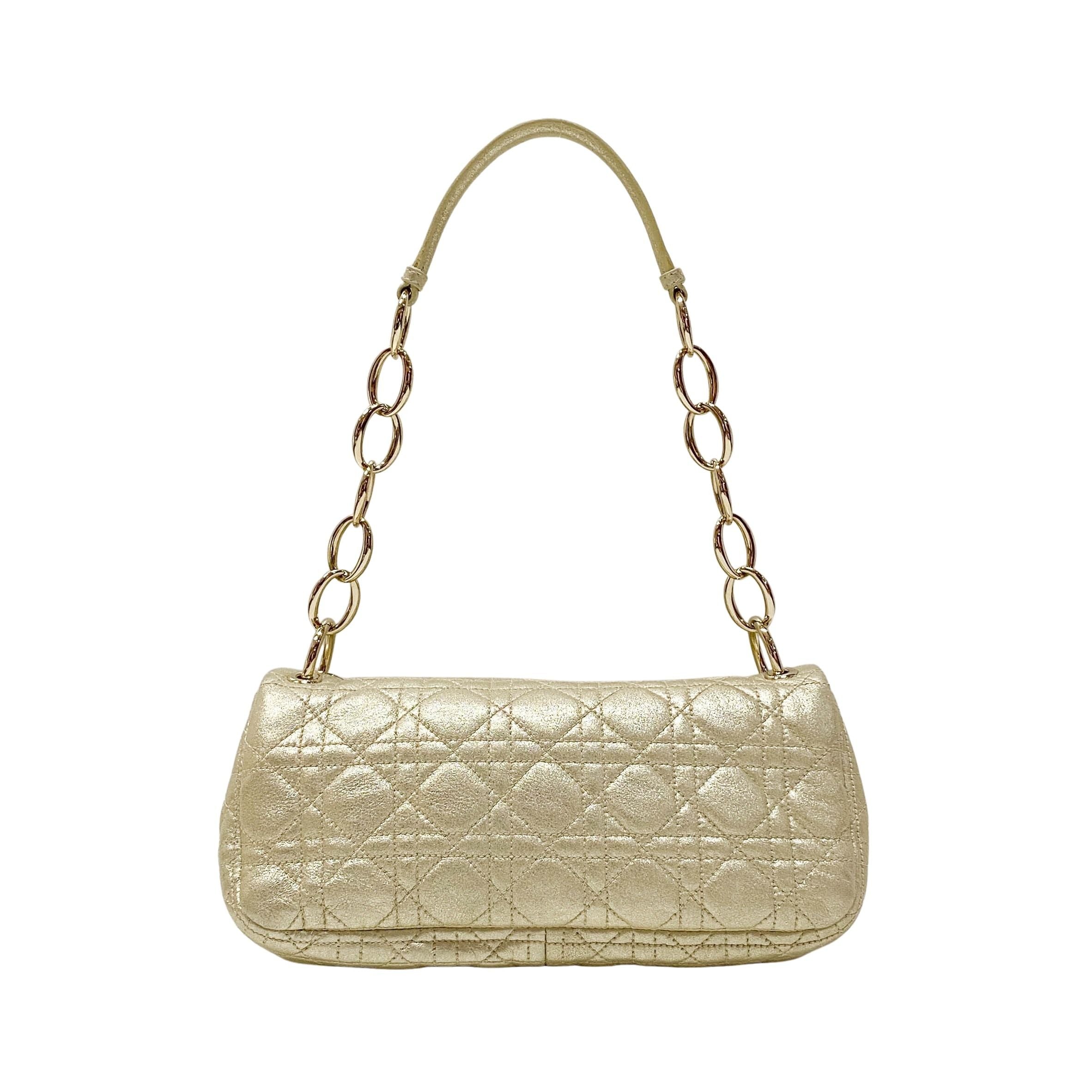 Silver Leather Shoulder Bag