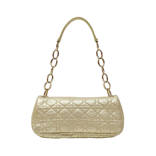 Silver Leather Shoulder Bag