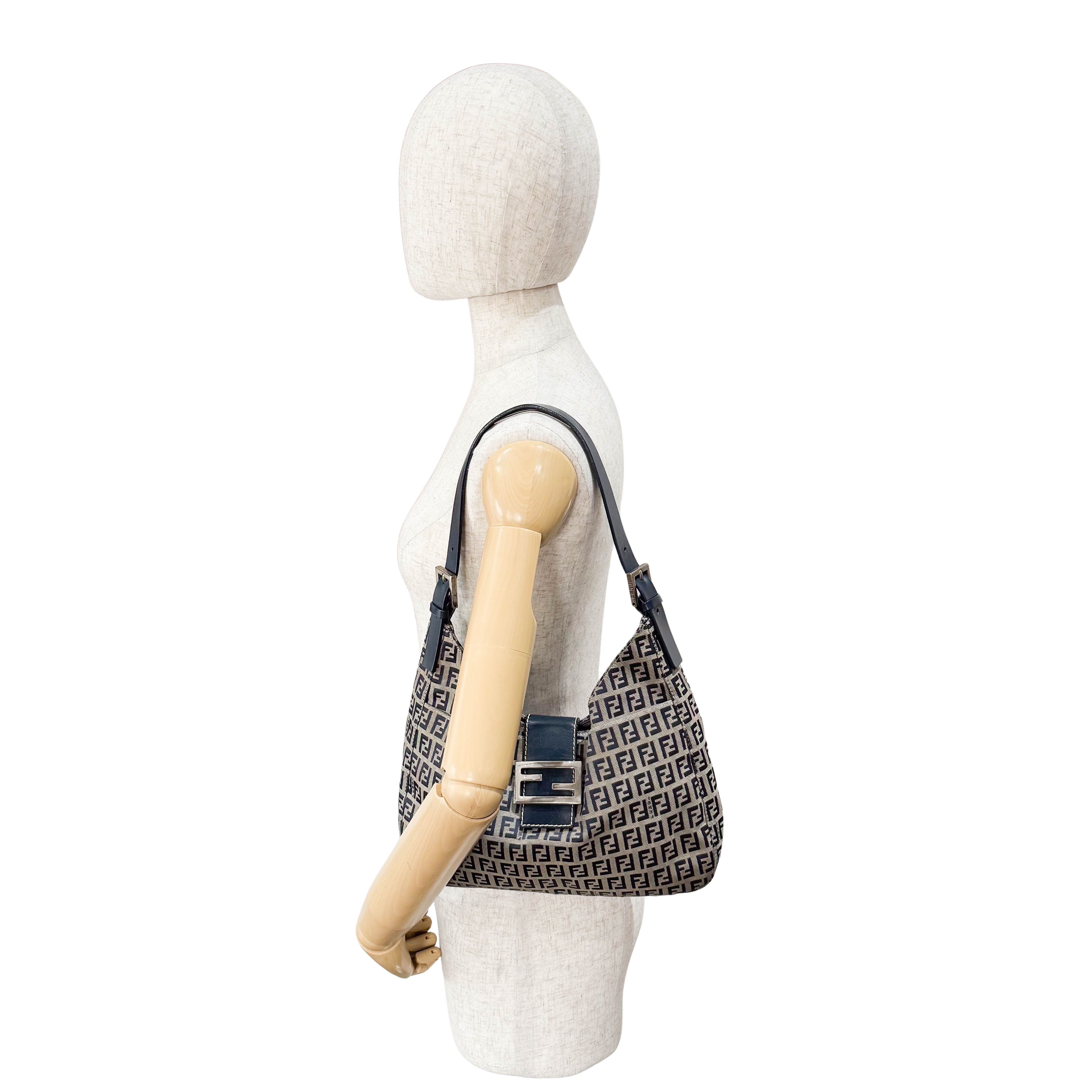 Zucchino Grey & Navy Canvas Shoulder Bag