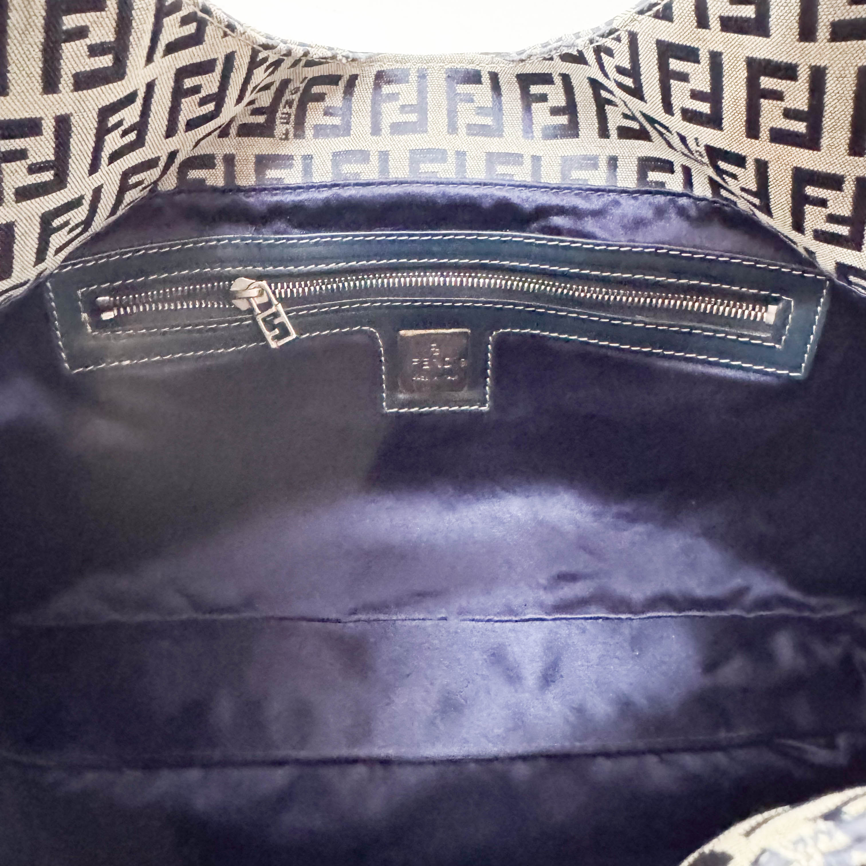 Zucchino Grey & Navy Canvas Shoulder Bag