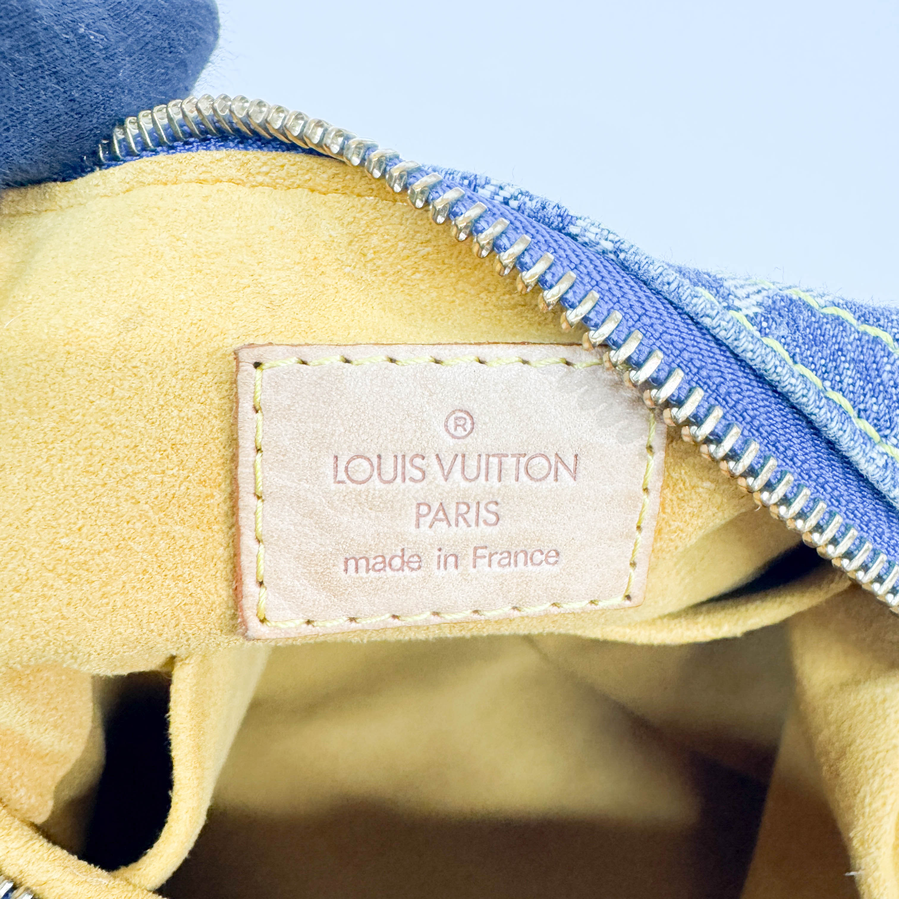 Baggy Blue Monogram Denim Tote Bag