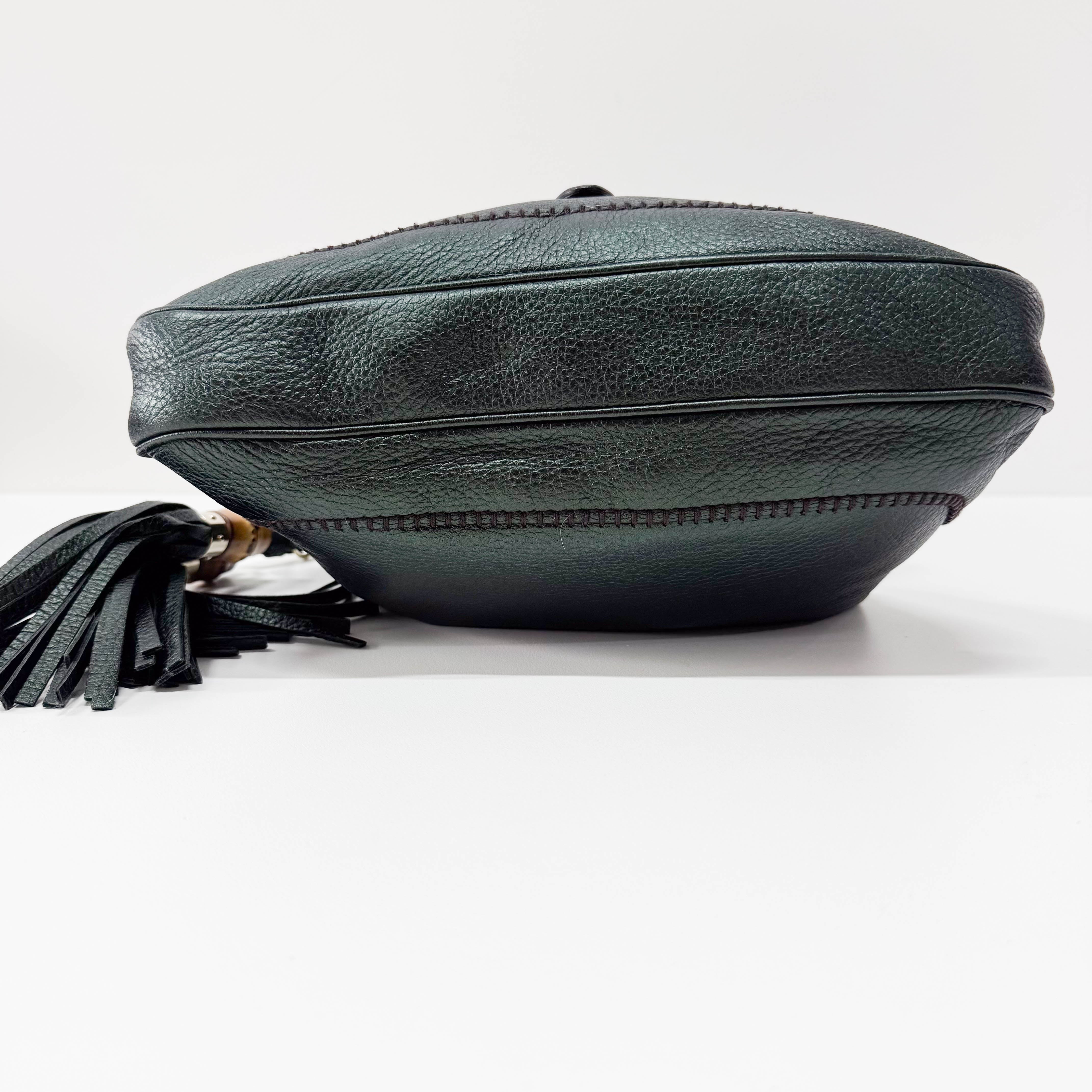 New Jackie Green Leather Shoulder Bag