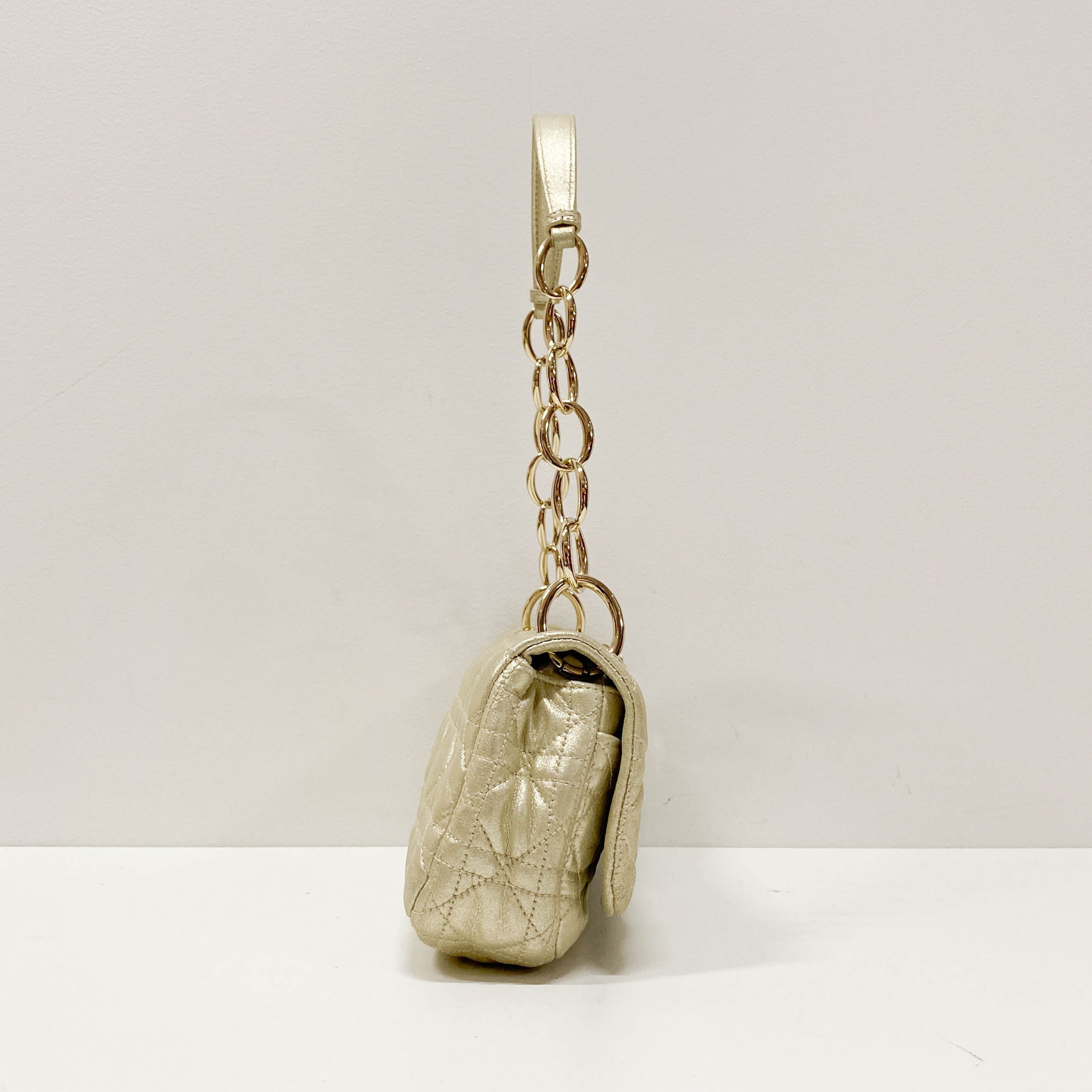 Silver Leather Shoulder Bag